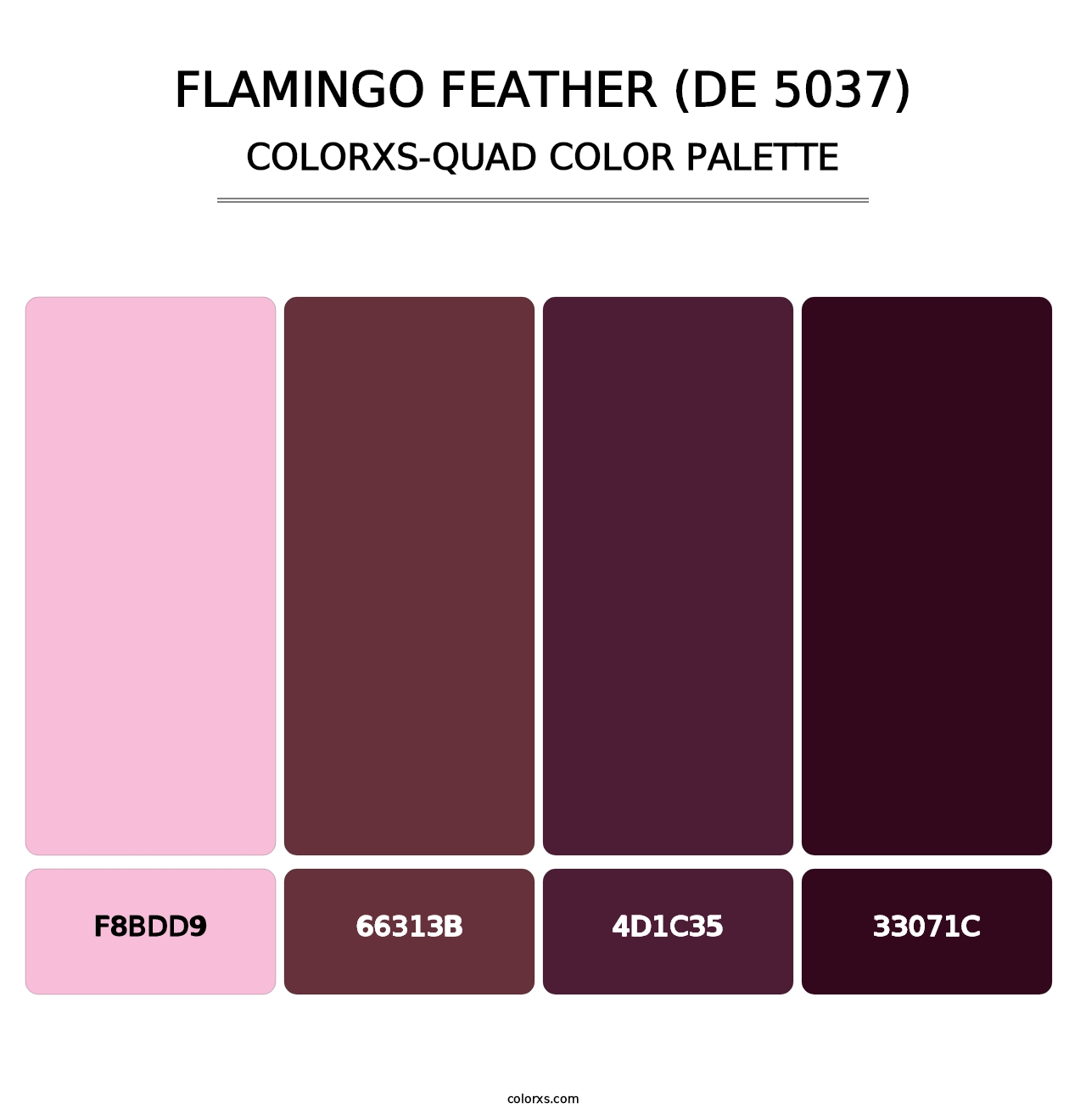 Flamingo Feather (DE 5037) - Colorxs Quad Palette