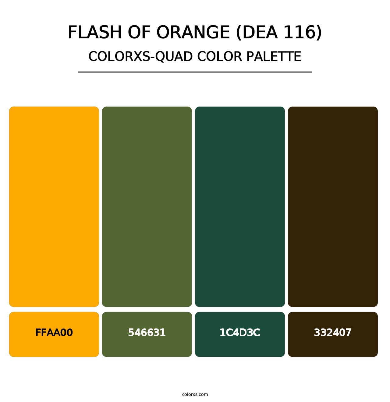 Flash of Orange (DEA 116) - Colorxs Quad Palette