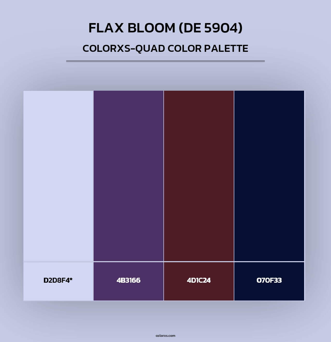 Flax Bloom (DE 5904) - Colorxs Quad Palette