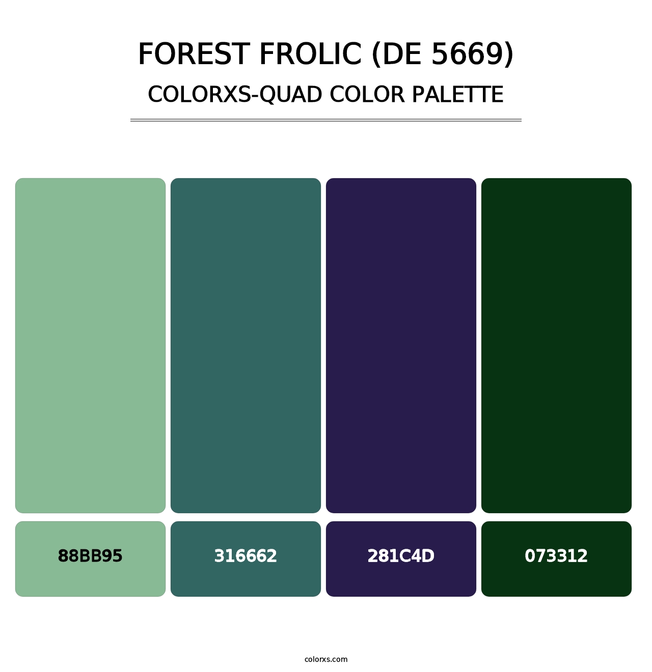 Forest Frolic (DE 5669) - Colorxs Quad Palette