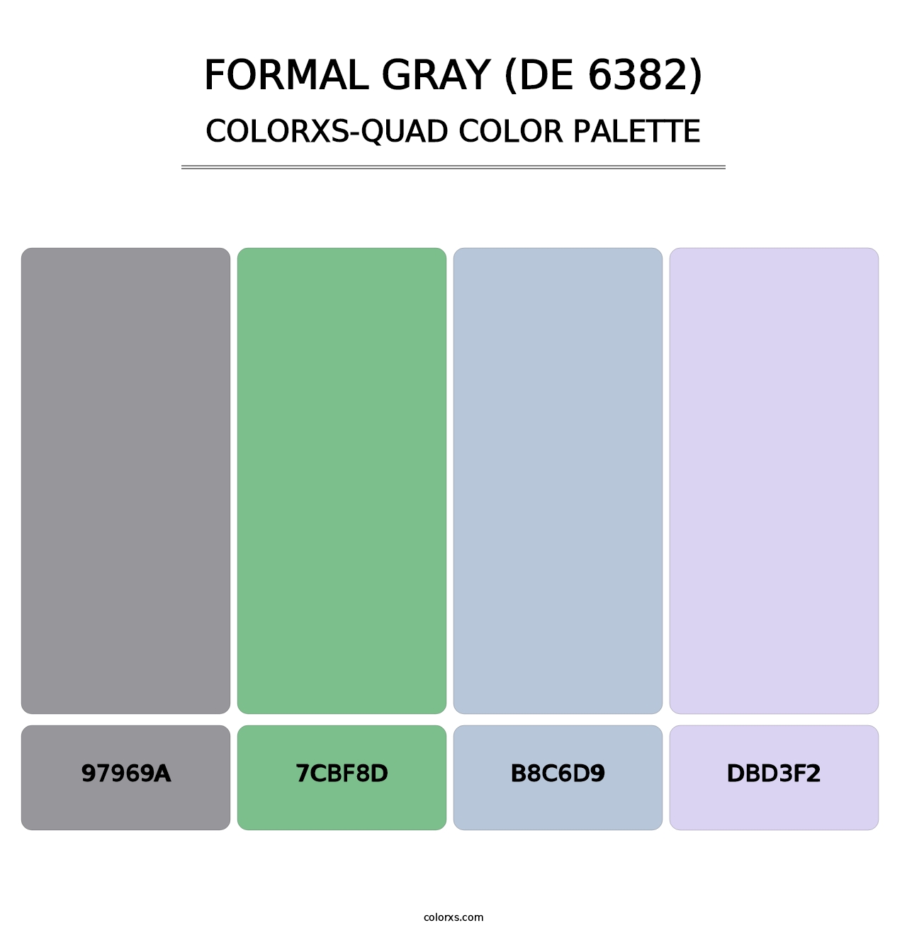 Formal Gray (DE 6382) - Colorxs Quad Palette