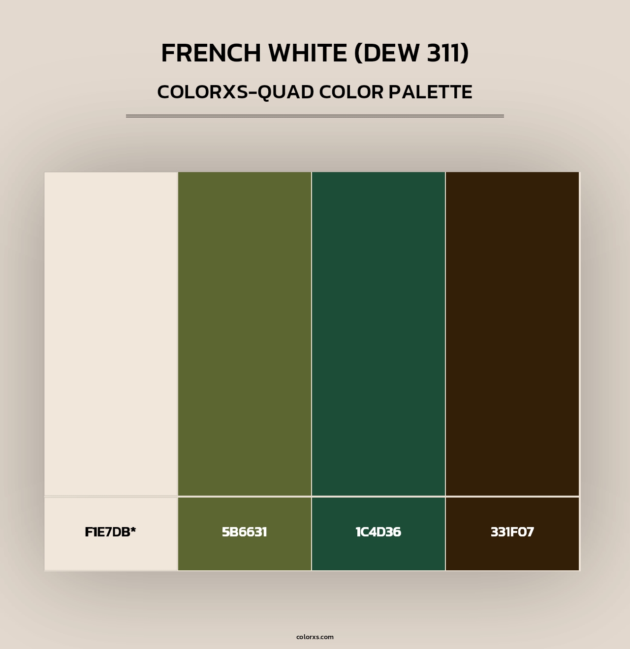 French White (DEW 311) - Colorxs Quad Palette