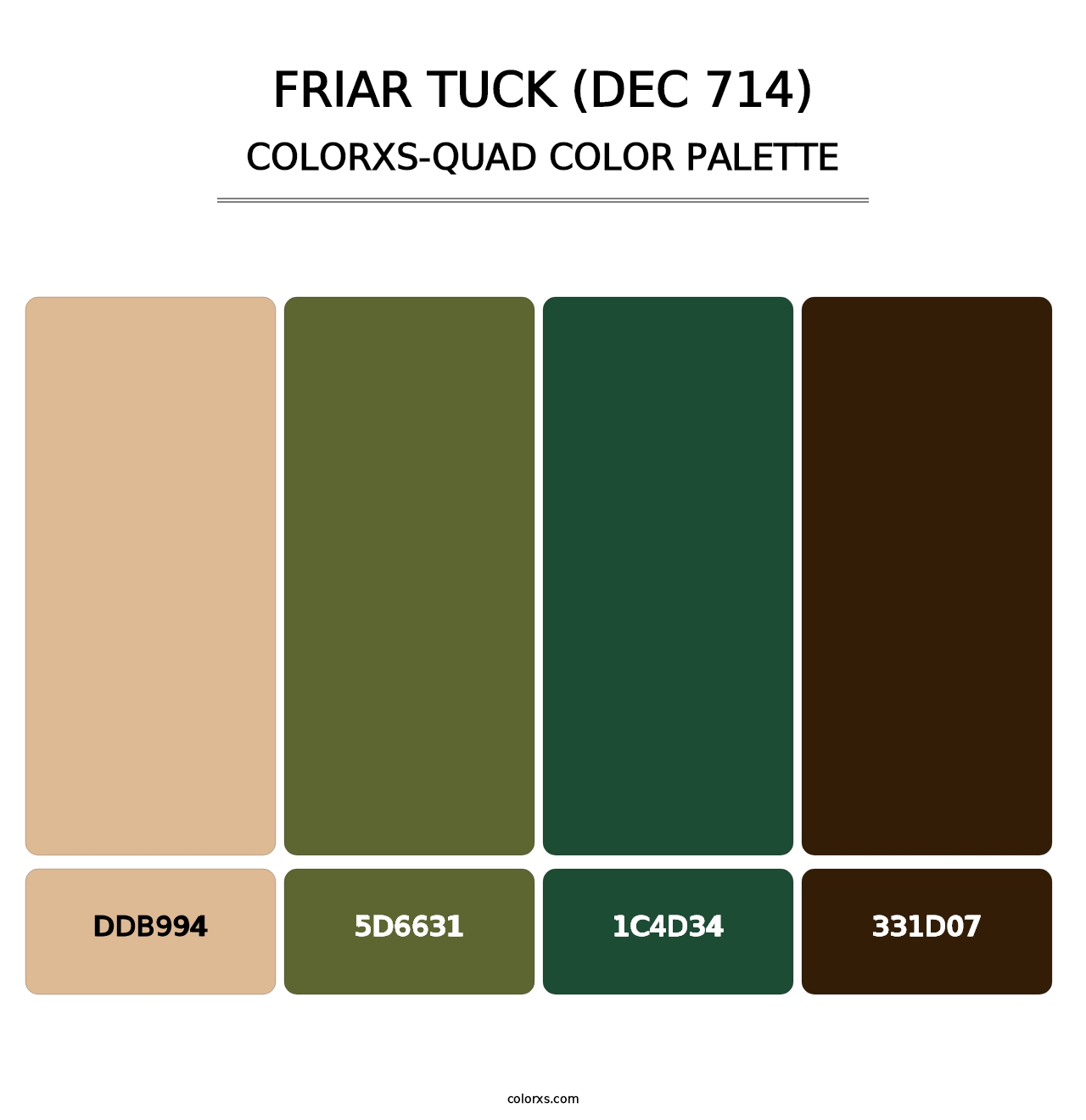 Friar Tuck (DEC 714) - Colorxs Quad Palette