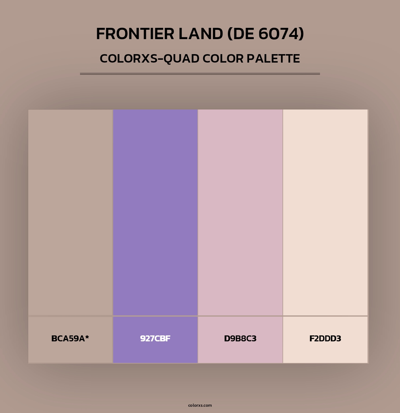 Frontier Land (DE 6074) - Colorxs Quad Palette
