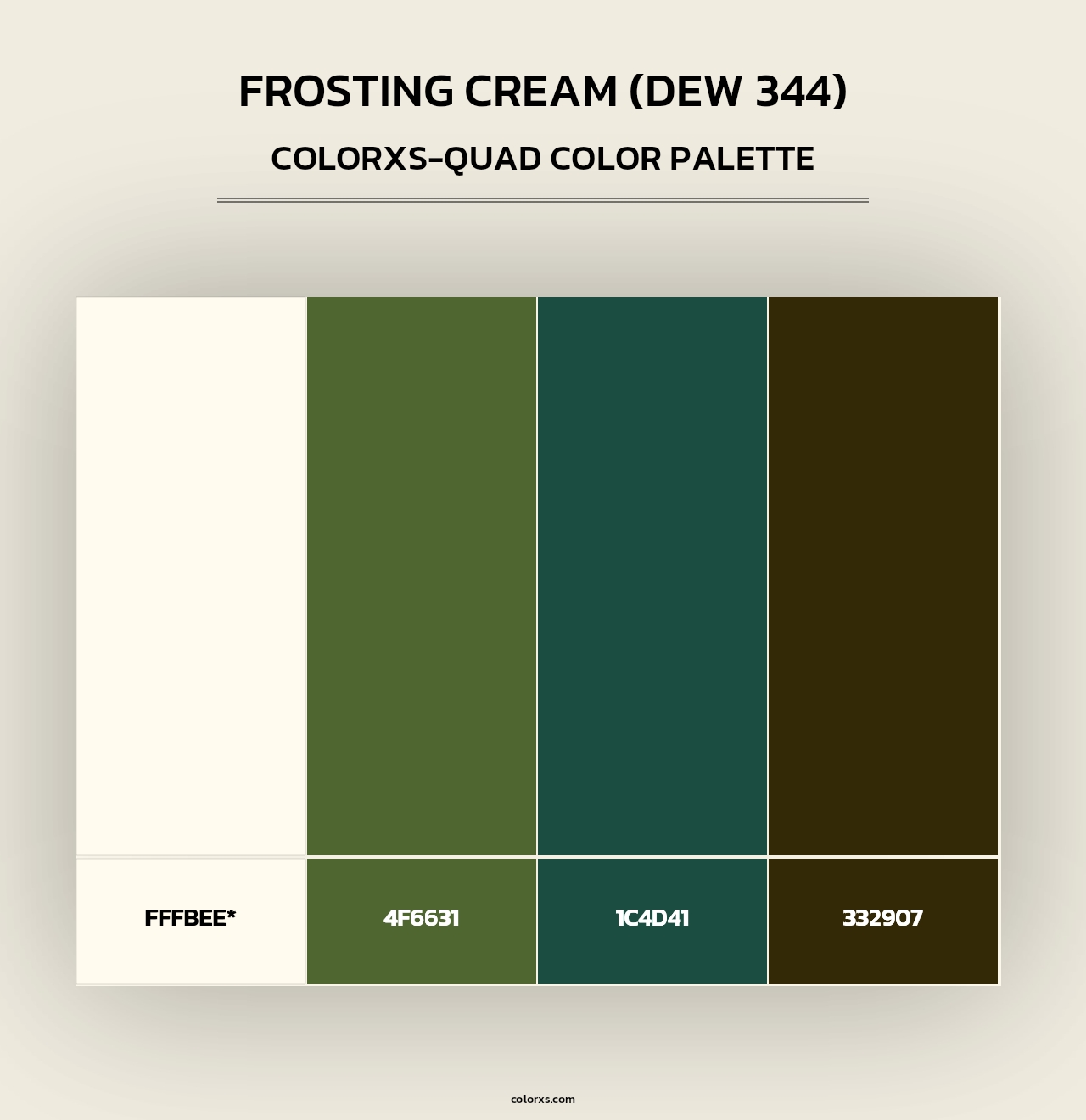 Frosting Cream (DEW 344) - Colorxs Quad Palette