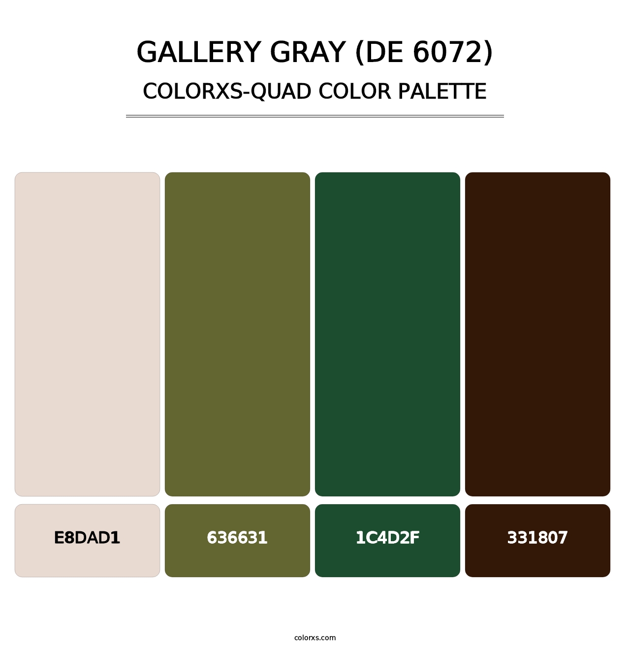 Gallery Gray (DE 6072) - Colorxs Quad Palette