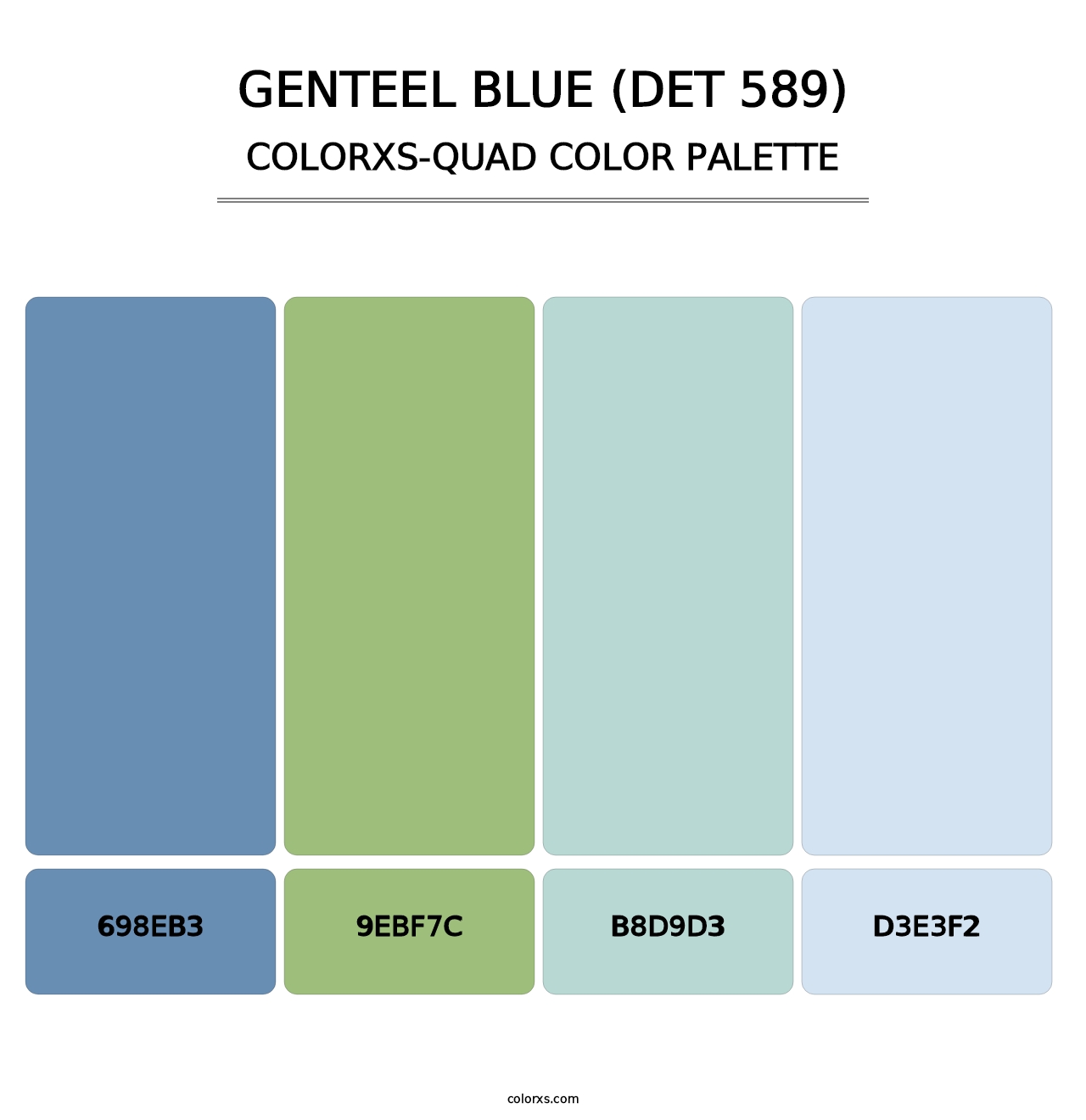 Genteel Blue (DET 589) - Colorxs Quad Palette