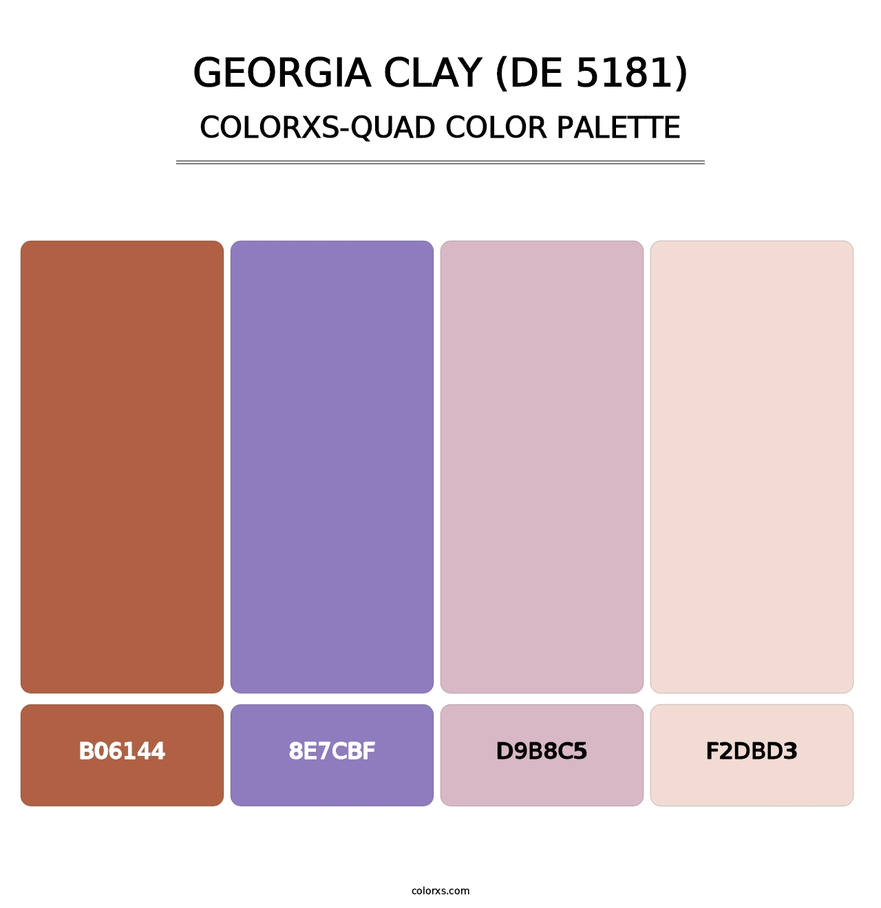 Georgia Clay (DE 5181) - Colorxs Quad Palette