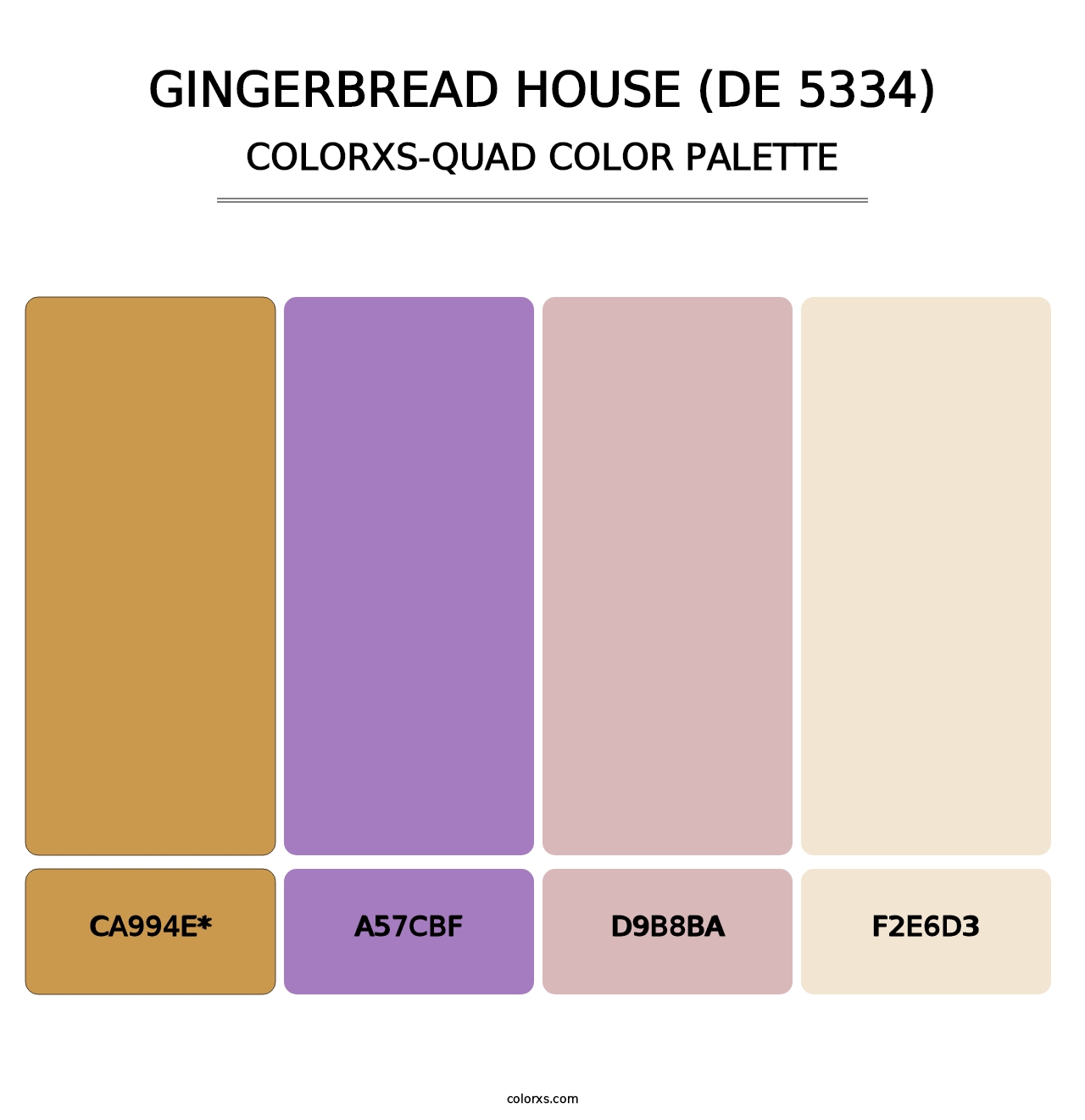 Gingerbread House (DE 5334) - Colorxs Quad Palette