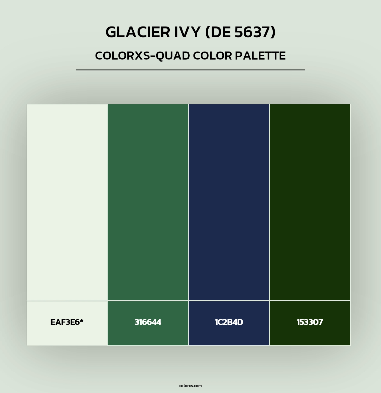 Glacier Ivy (DE 5637) - Colorxs Quad Palette
