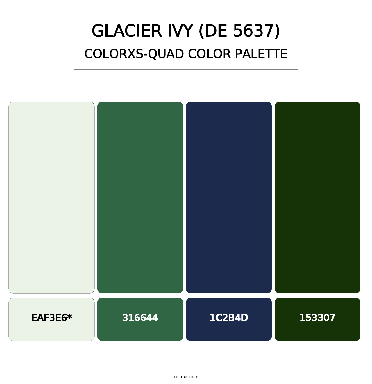 Glacier Ivy (DE 5637) - Colorxs Quad Palette