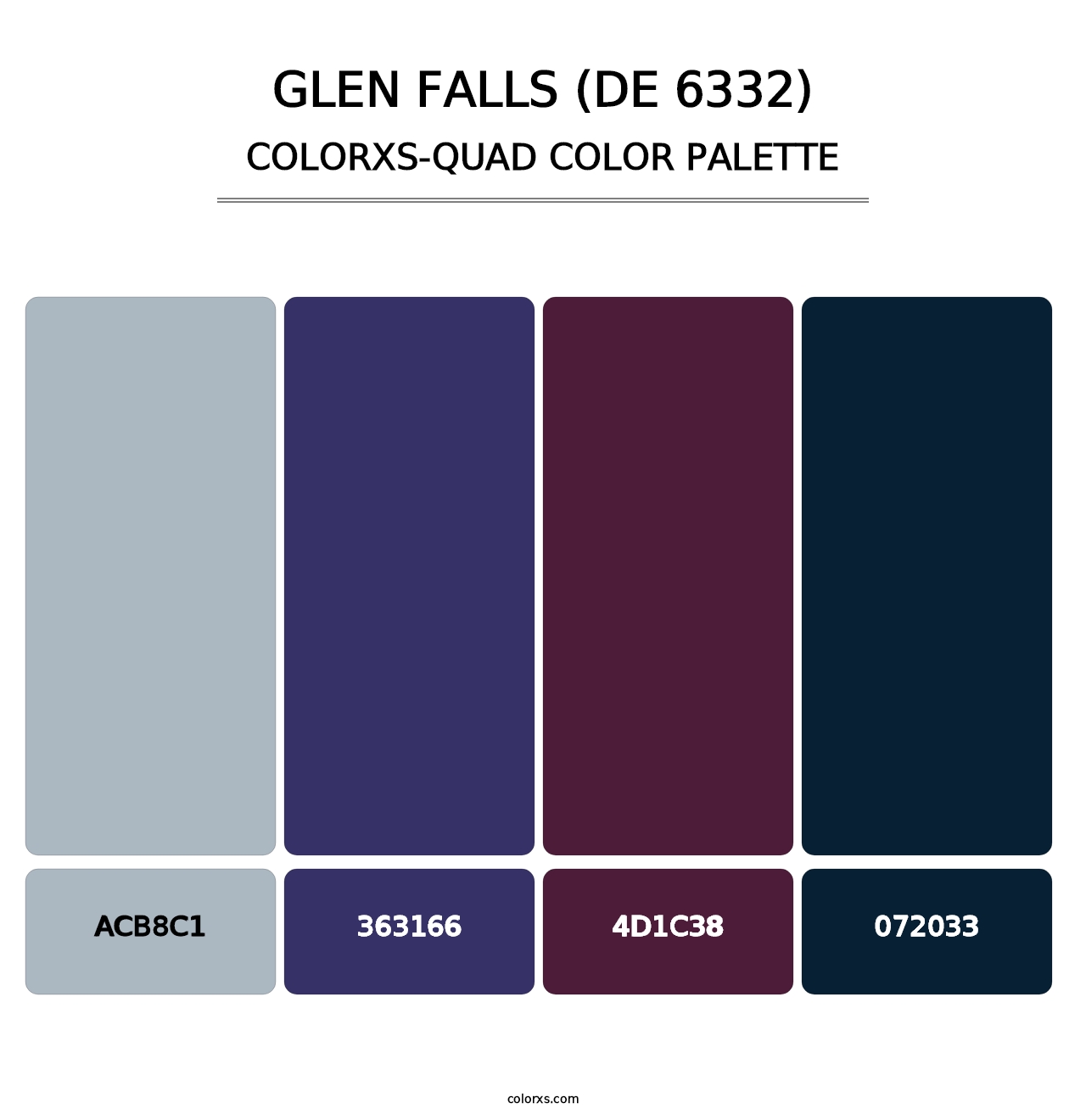 Glen Falls (DE 6332) - Colorxs Quad Palette