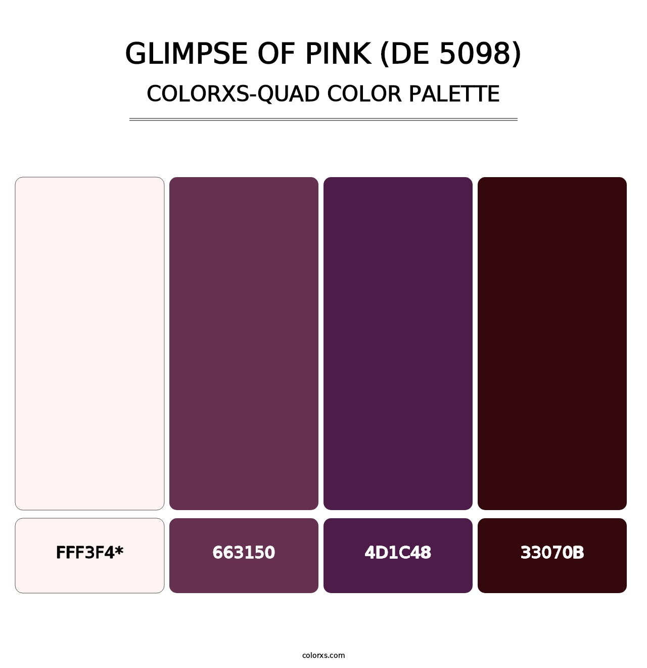 Glimpse of Pink (DE 5098) - Colorxs Quad Palette
