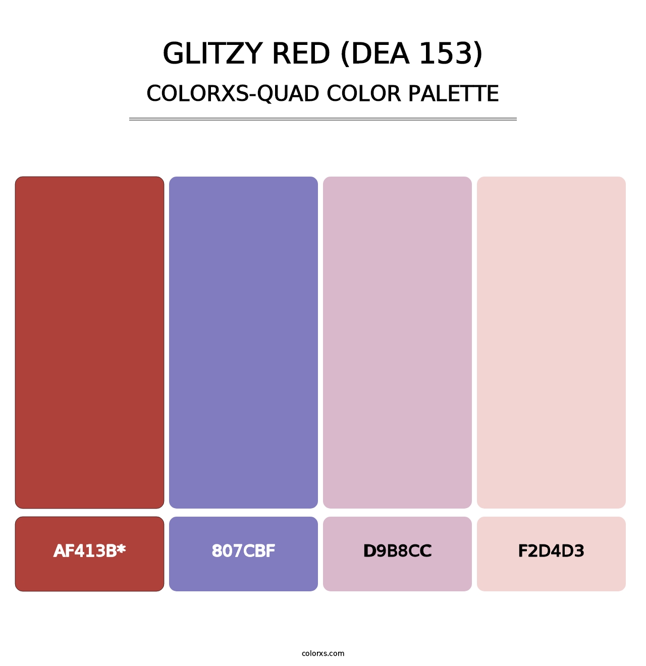 Glitzy Red (DEA 153) - Colorxs Quad Palette