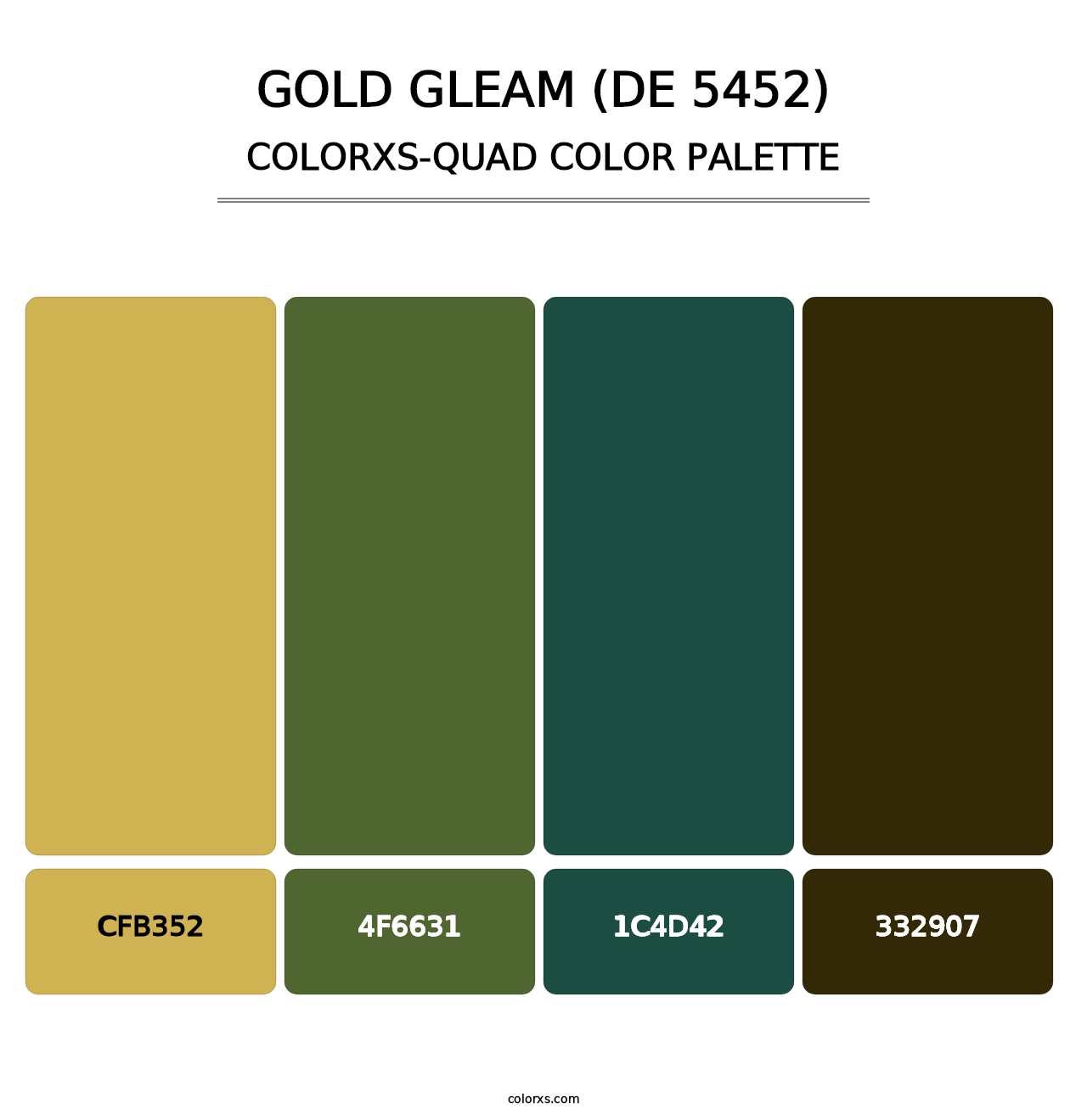 Gold Gleam (DE 5452) - Colorxs Quad Palette