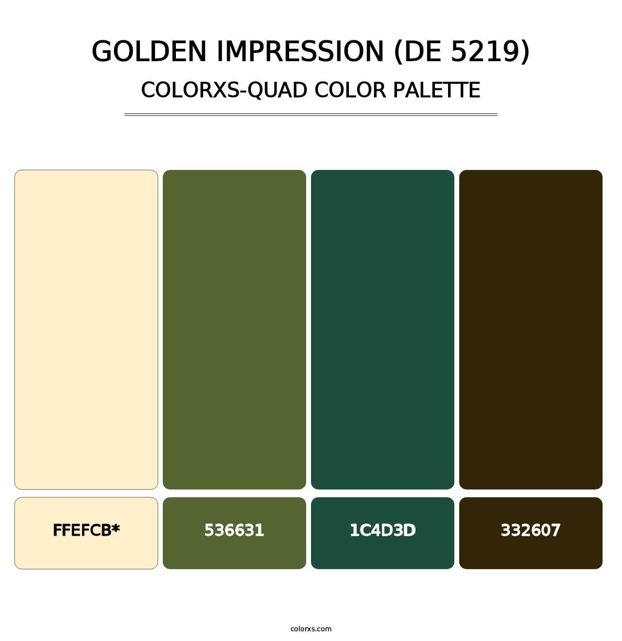 Golden Impression (DE 5219) - Colorxs Quad Palette