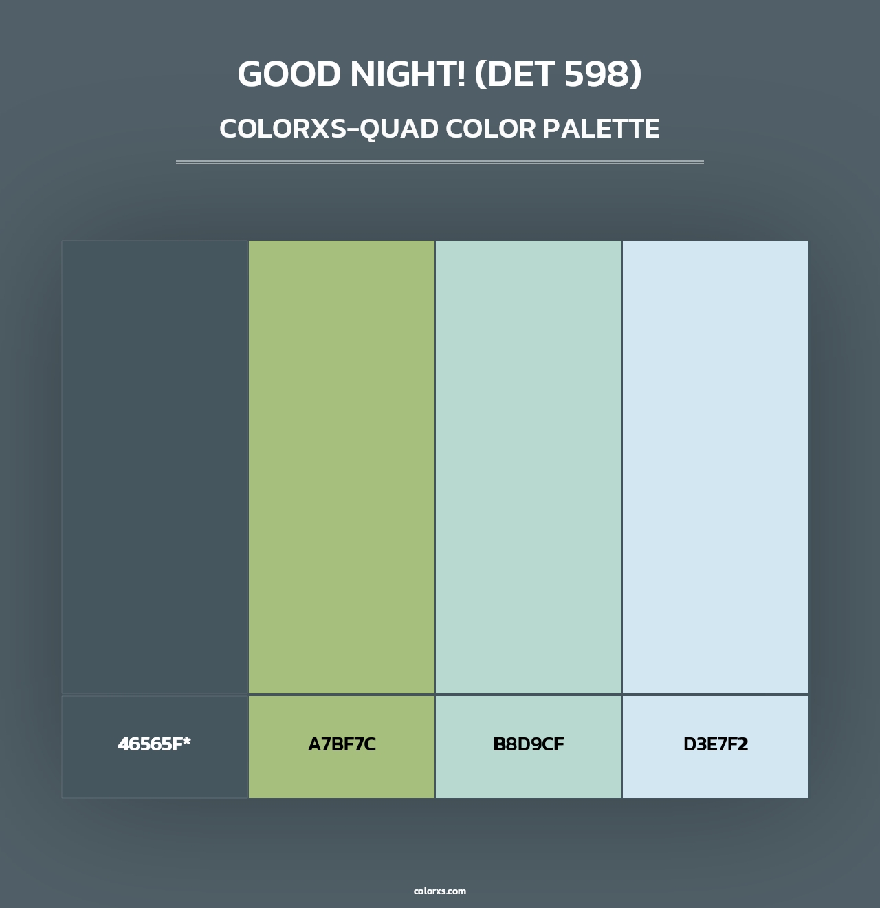 Good Night! (DET 598) - Colorxs Quad Palette