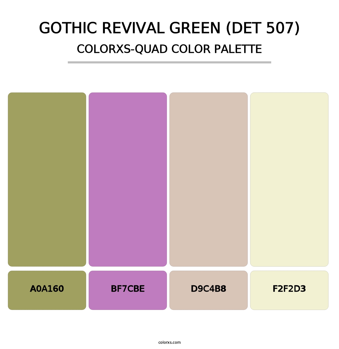 Gothic Revival Green (DET 507) - Colorxs Quad Palette