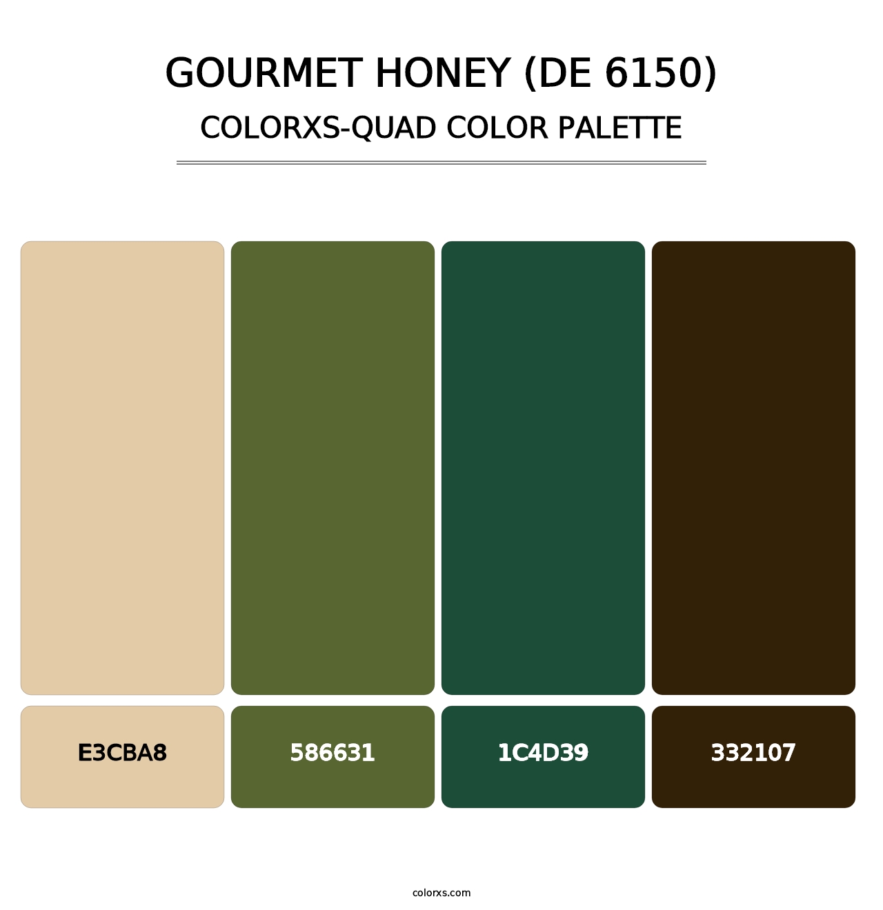 Gourmet Honey (DE 6150) - Colorxs Quad Palette