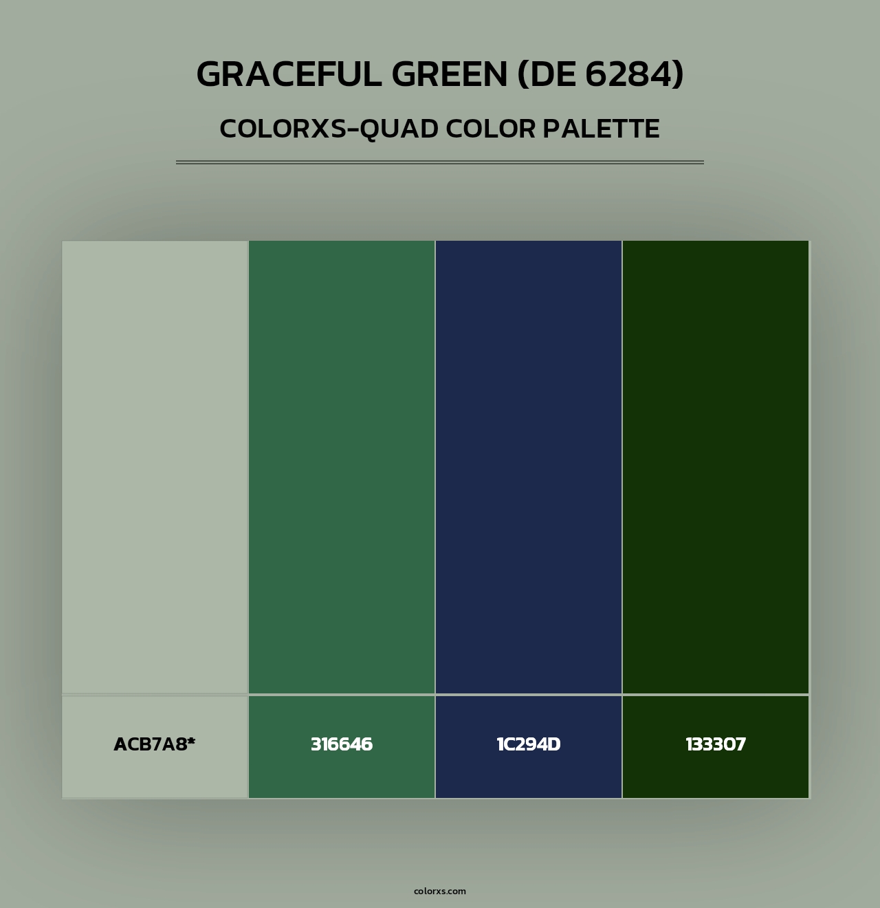 Graceful Green (DE 6284) - Colorxs Quad Palette