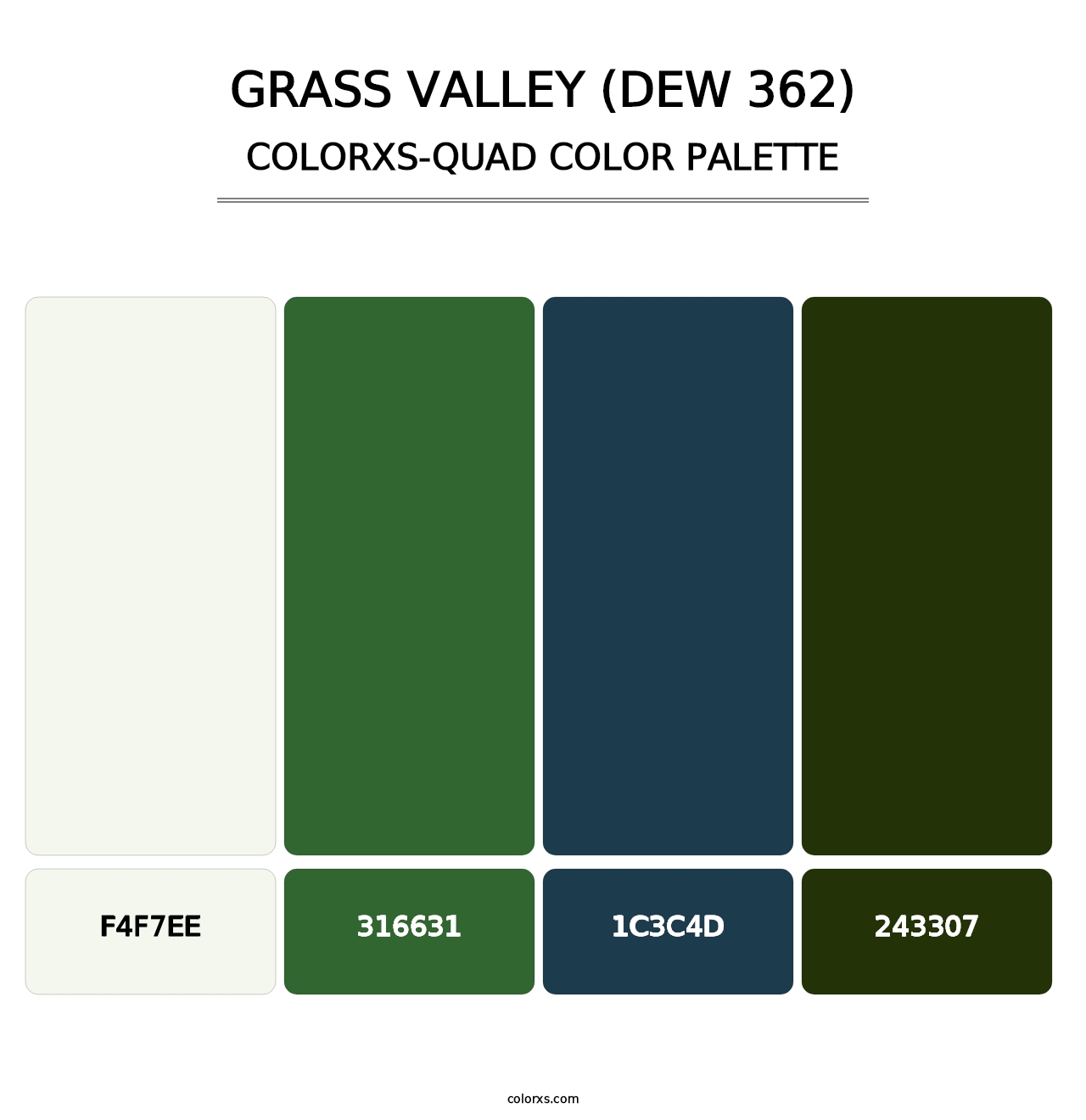 Grass Valley (DEW 362) - Colorxs Quad Palette
