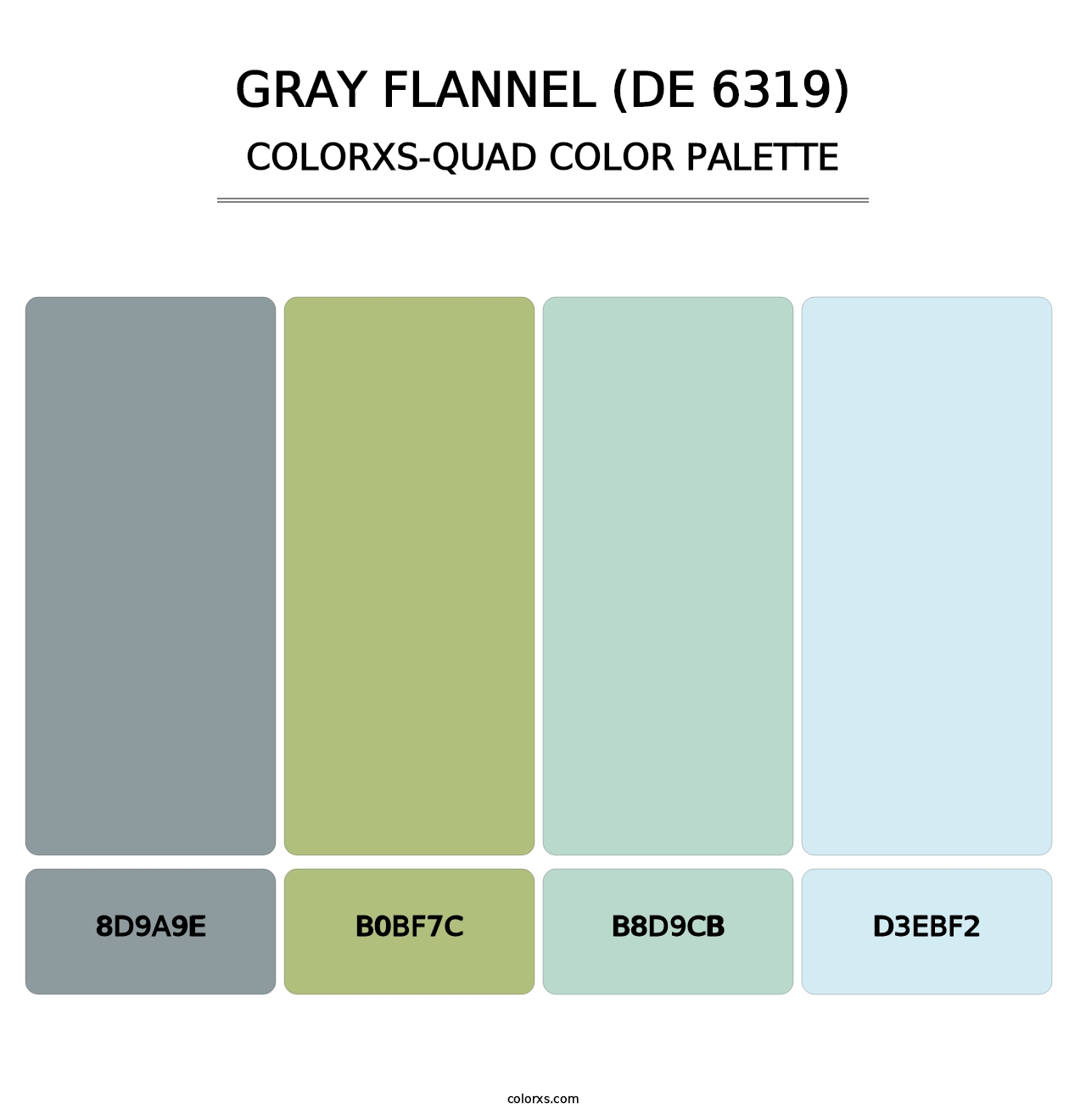 Gray Flannel (DE 6319) - Colorxs Quad Palette