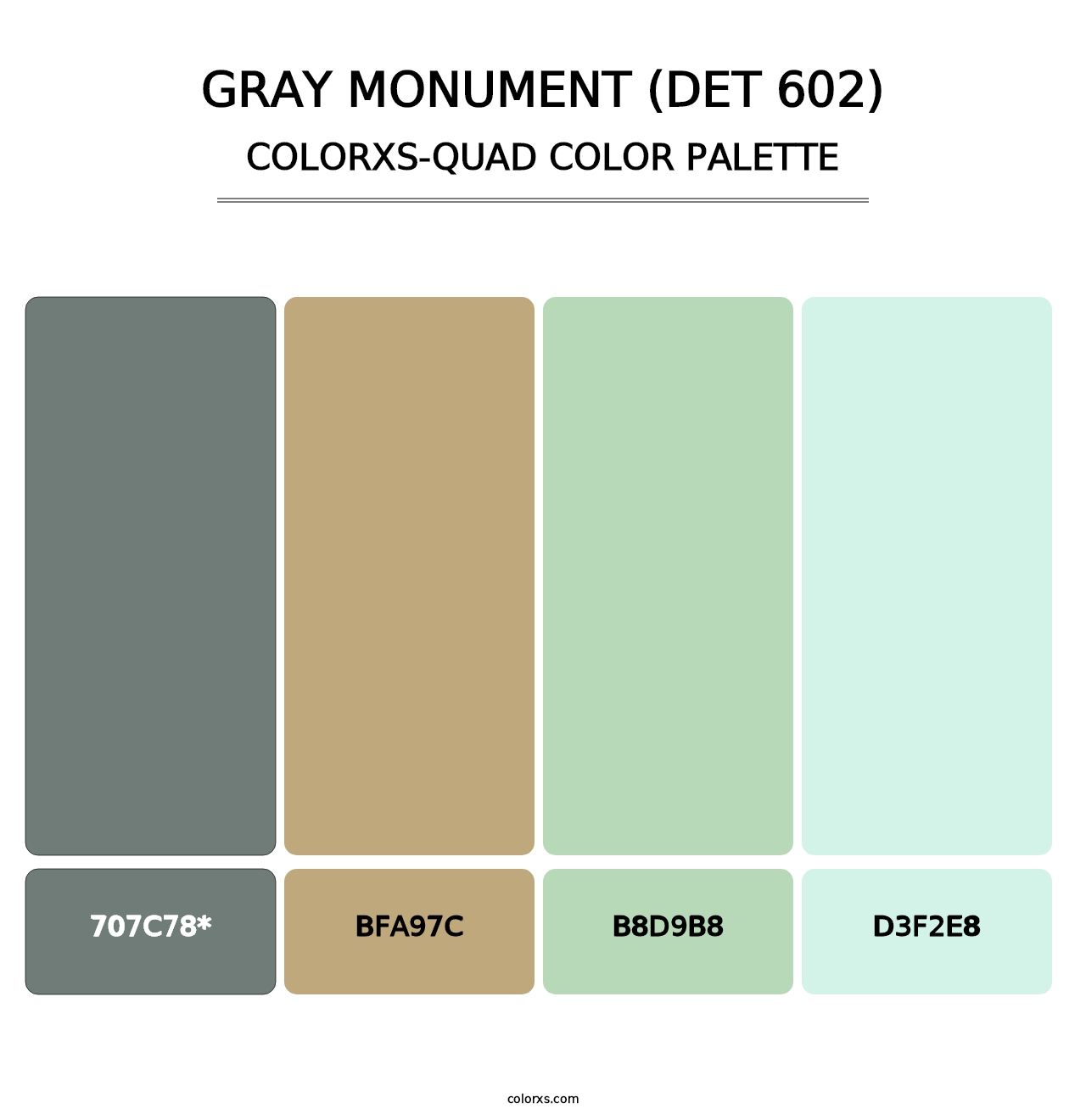 Gray Monument (DET 602) - Colorxs Quad Palette