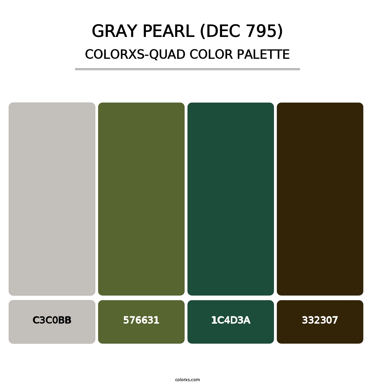 Gray Pearl (DEC 795) - Colorxs Quad Palette