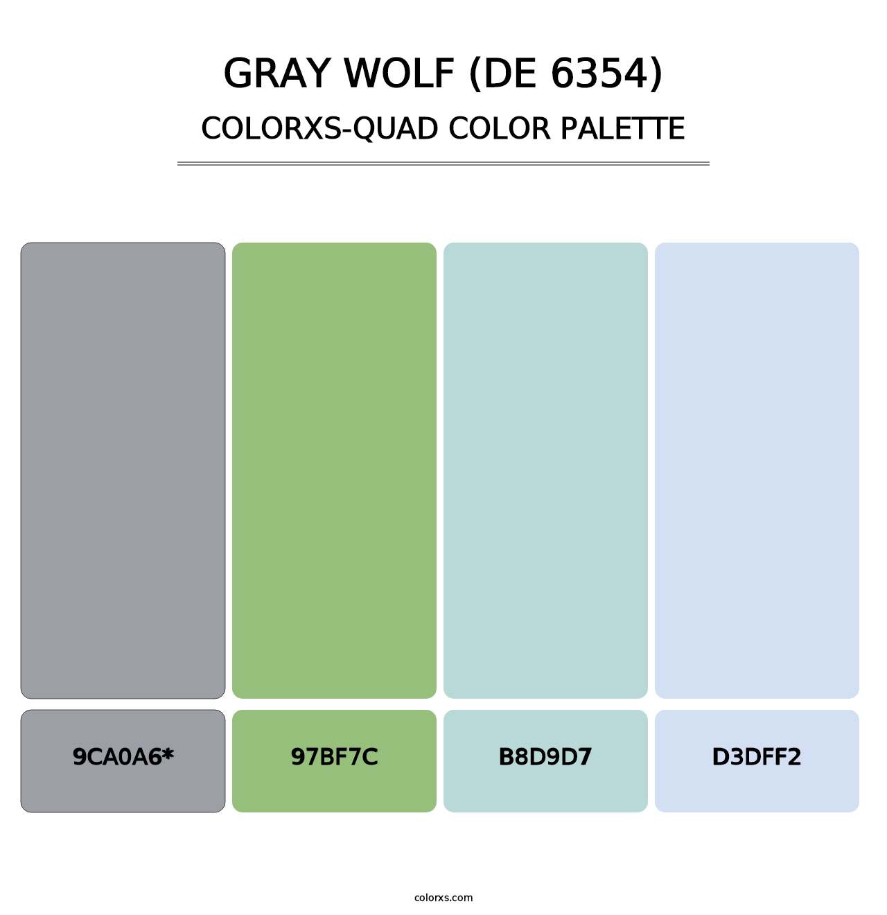 Gray Wolf (DE 6354) - Colorxs Quad Palette