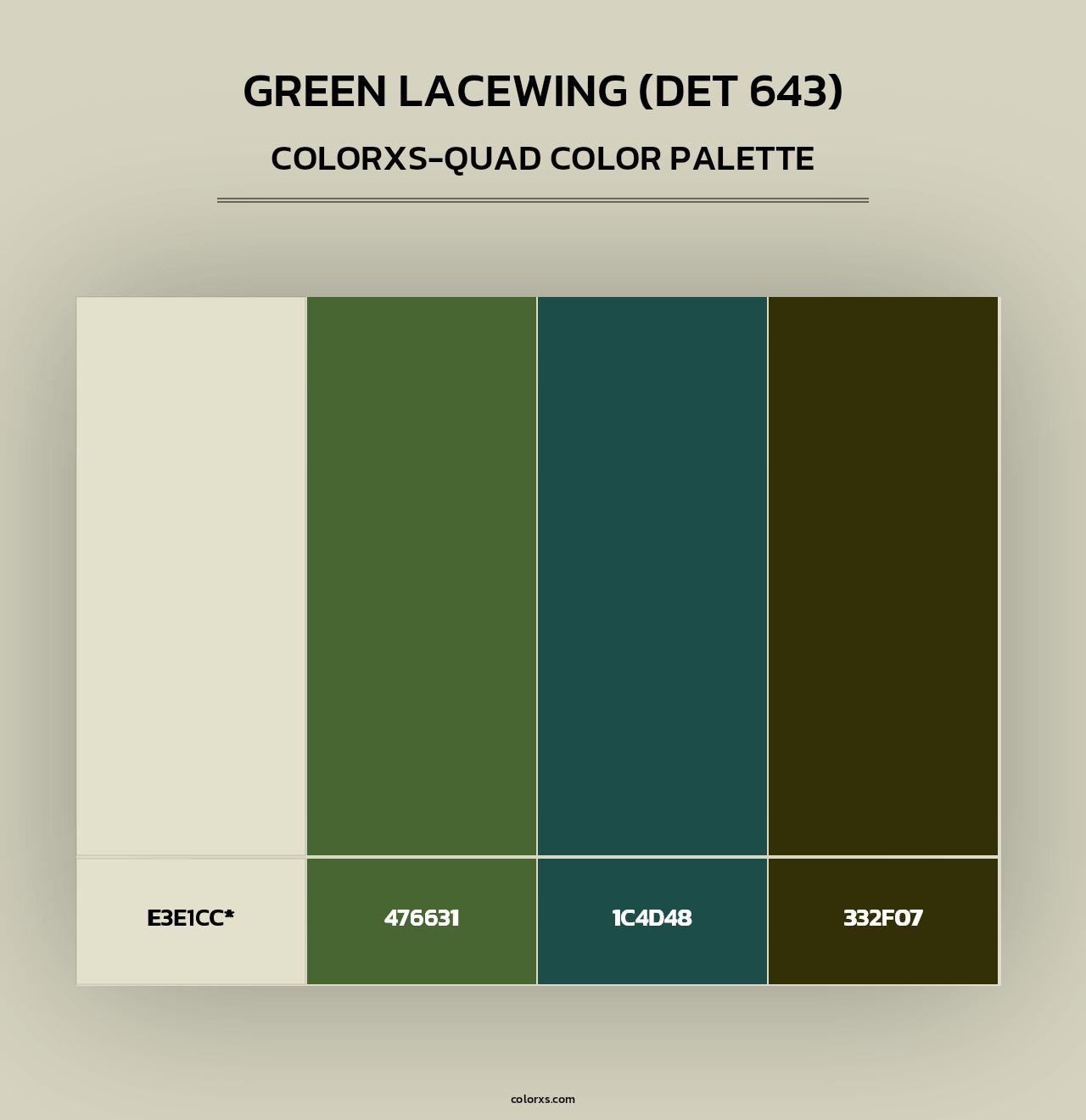Green Lacewing (DET 643) - Colorxs Quad Palette