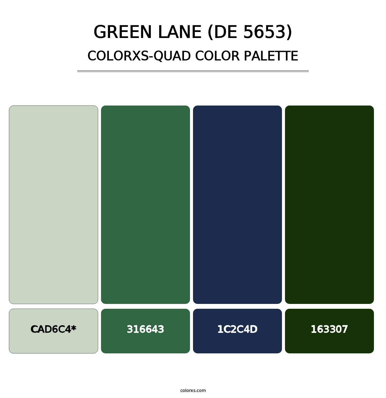 Green Lane (DE 5653) - Colorxs Quad Palette