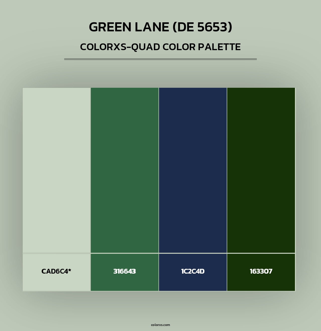 Green Lane (DE 5653) - Colorxs Quad Palette