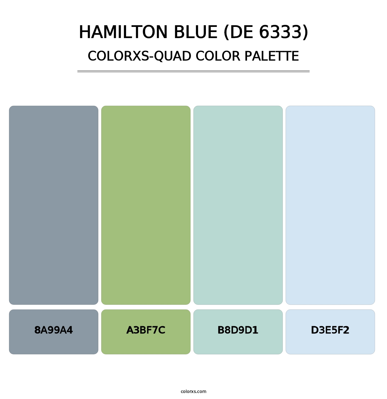 Hamilton Blue (DE 6333) - Colorxs Quad Palette