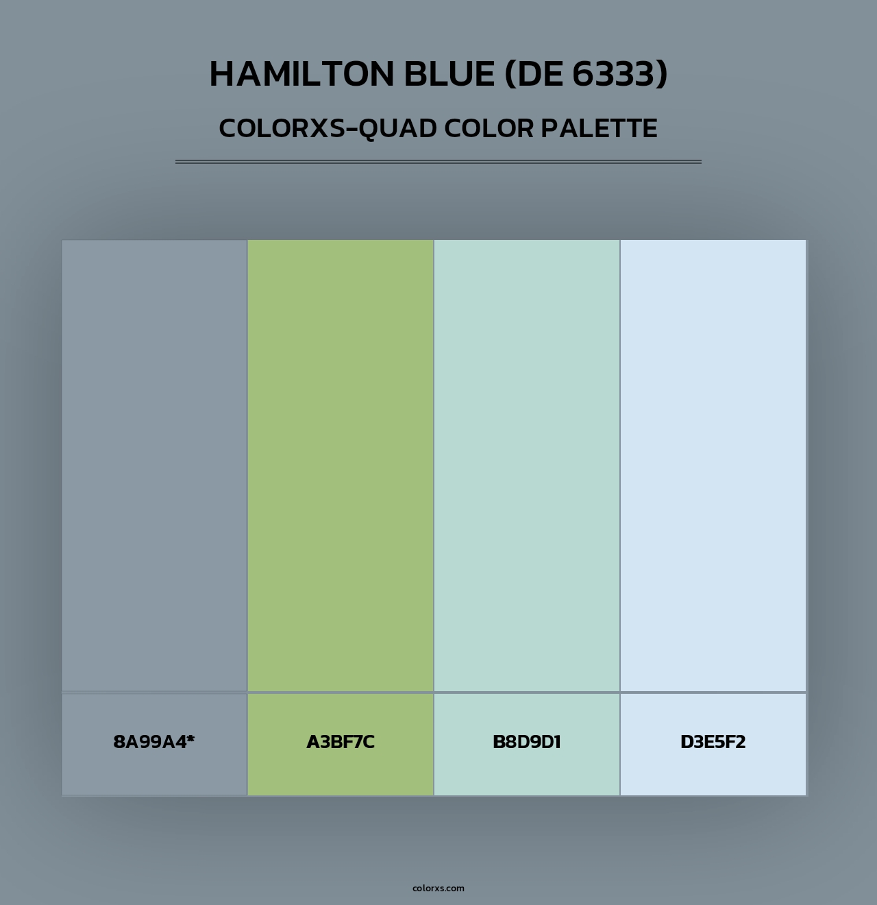 Hamilton Blue (DE 6333) - Colorxs Quad Palette