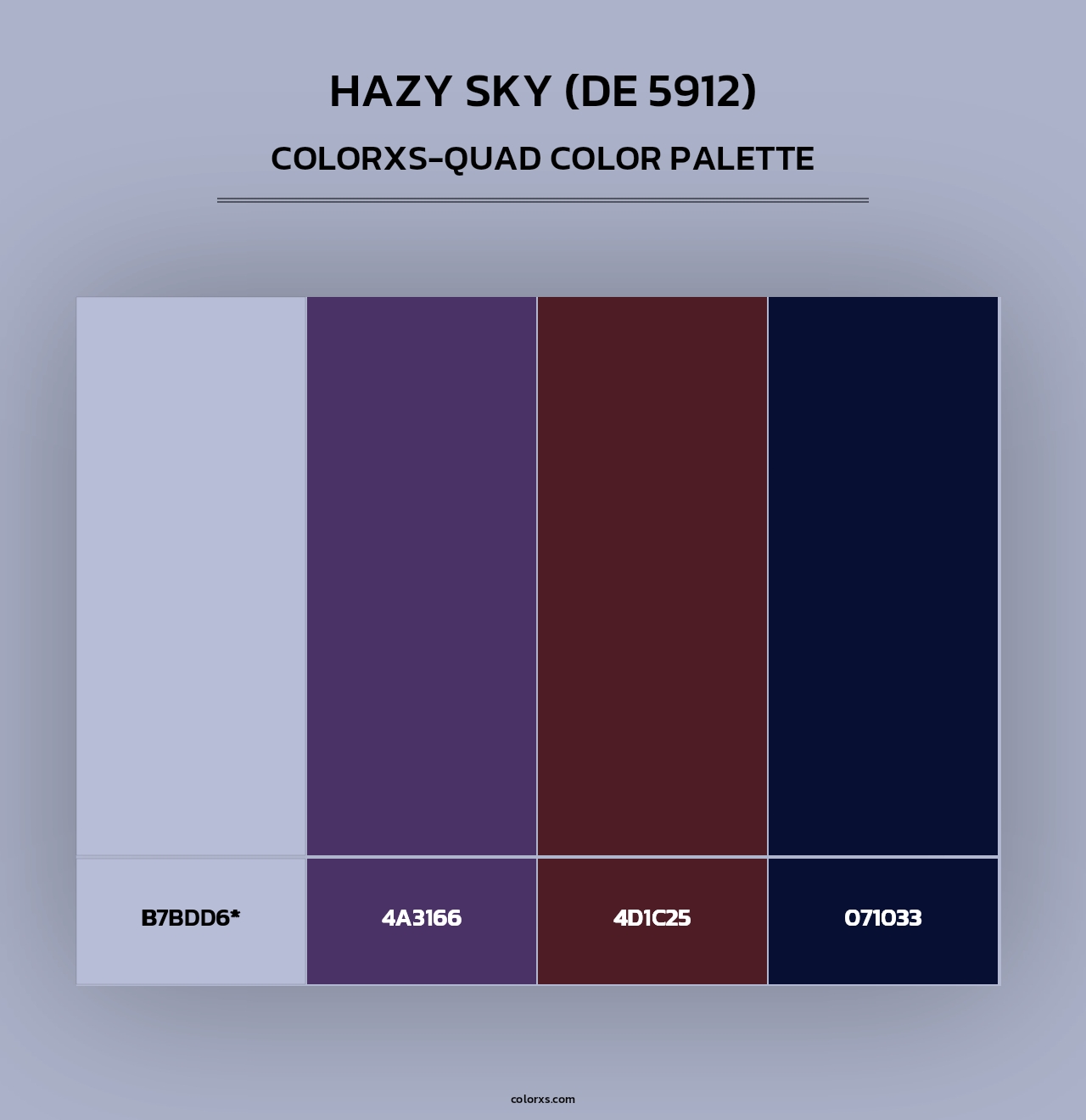 Hazy Sky (DE 5912) - Colorxs Quad Palette