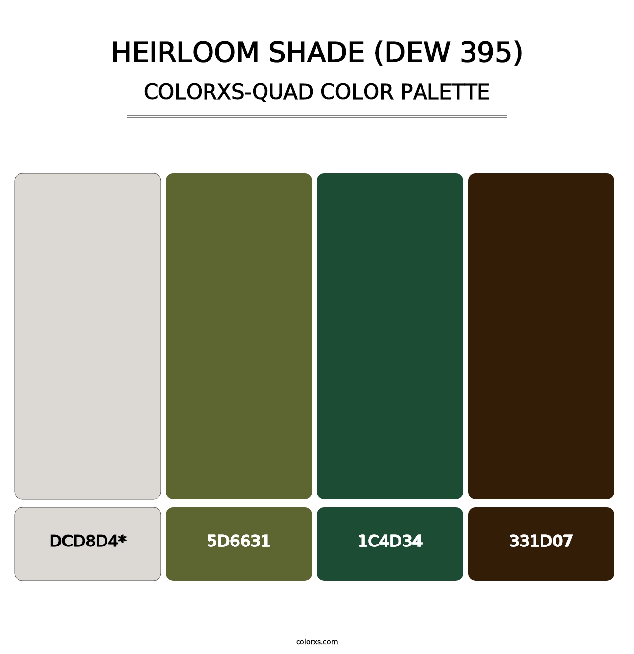 Heirloom Shade (DEW 395) - Colorxs Quad Palette