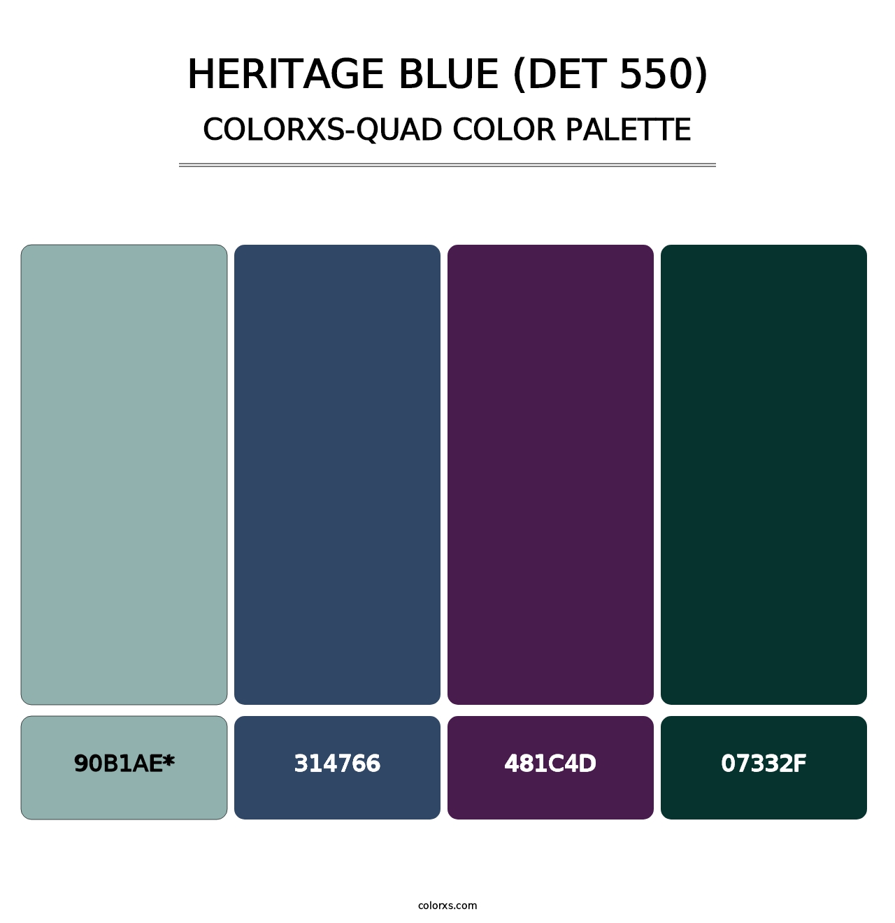 Heritage Blue (DET 550) - Colorxs Quad Palette