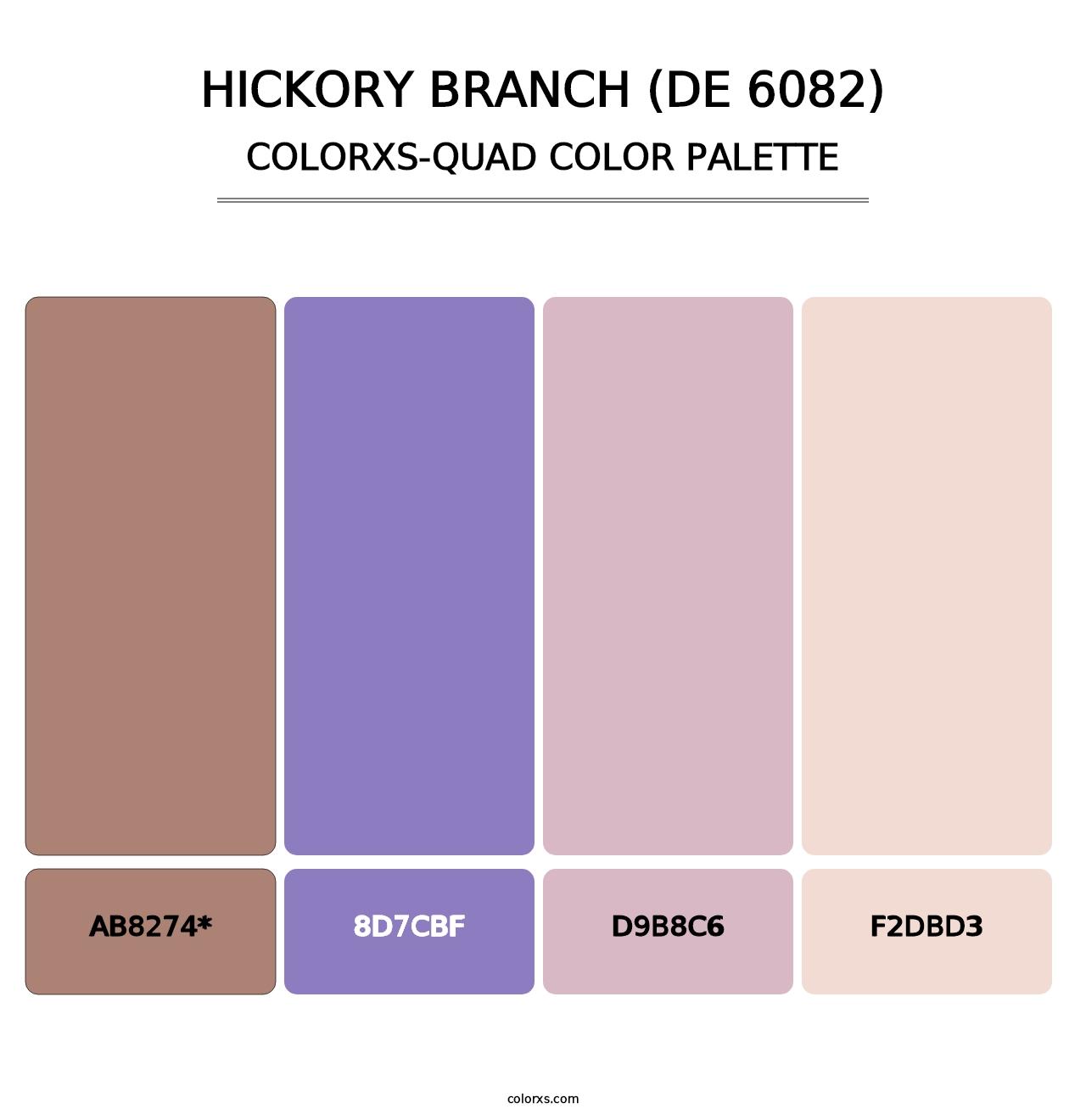 Hickory Branch (DE 6082) - Colorxs Quad Palette