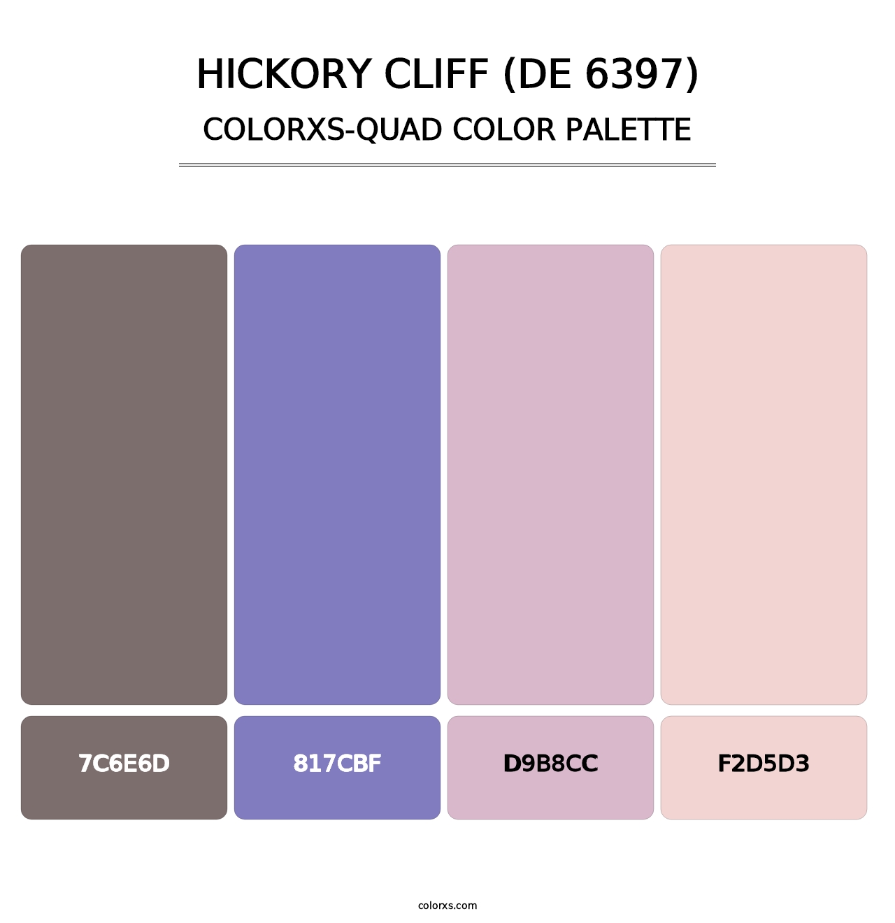 Hickory Cliff (DE 6397) - Colorxs Quad Palette