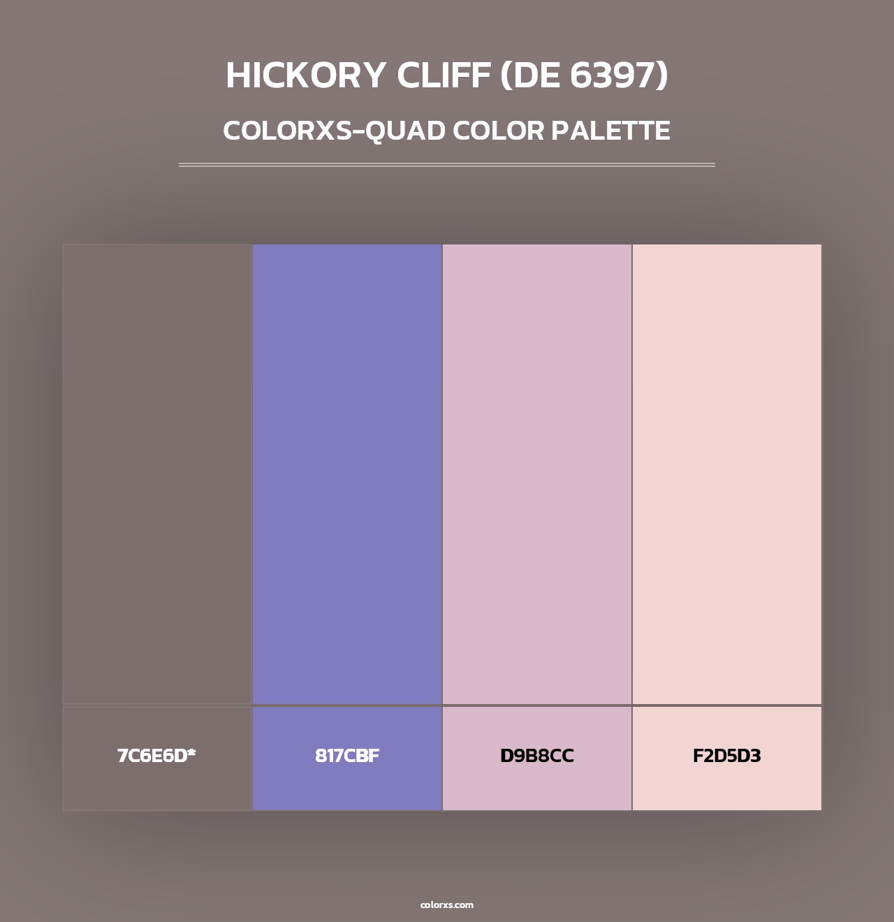 Hickory Cliff (DE 6397) - Colorxs Quad Palette