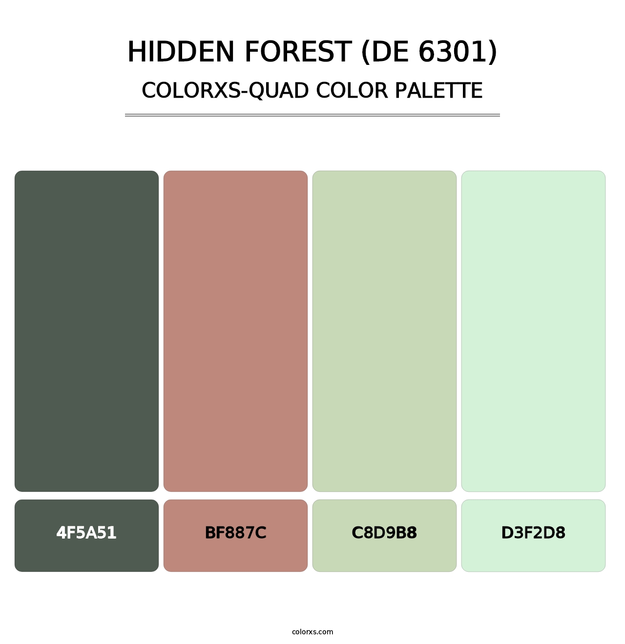 Hidden Forest (DE 6301) - Colorxs Quad Palette