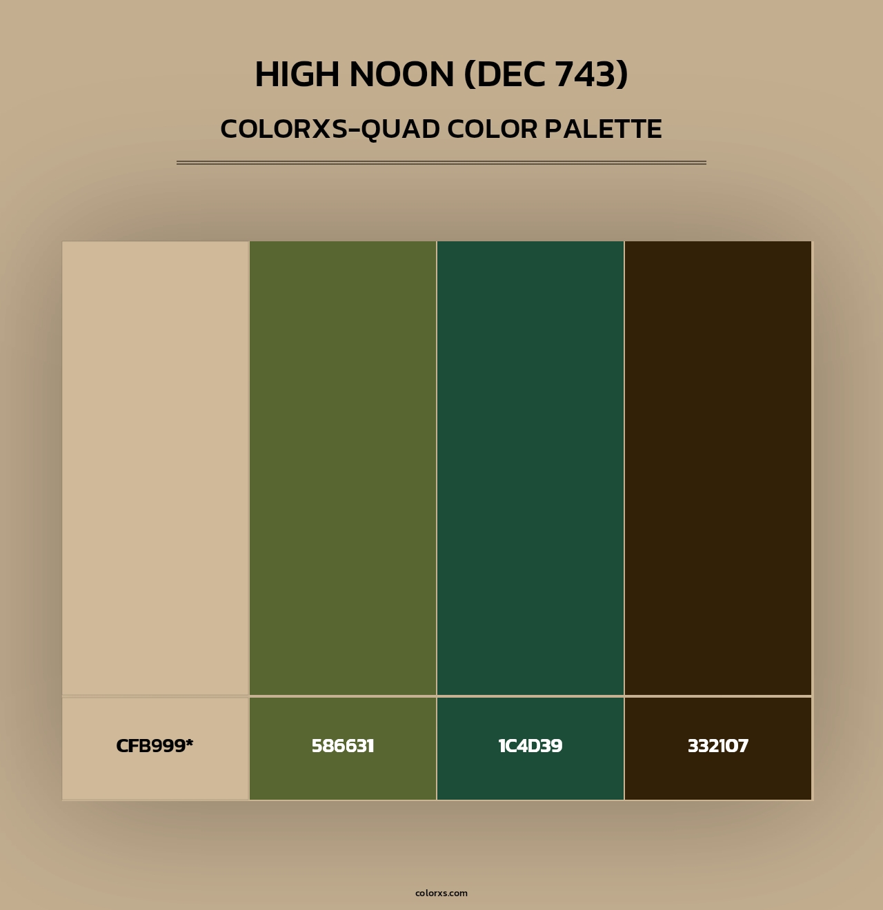 High Noon (DEC 743) - Colorxs Quad Palette