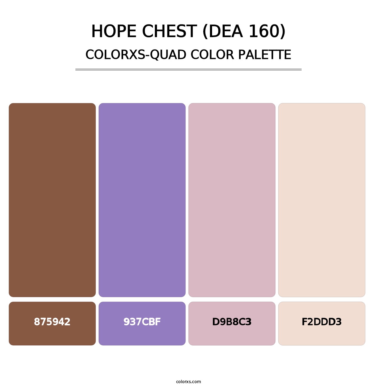 Hope Chest (DEA 160) - Colorxs Quad Palette