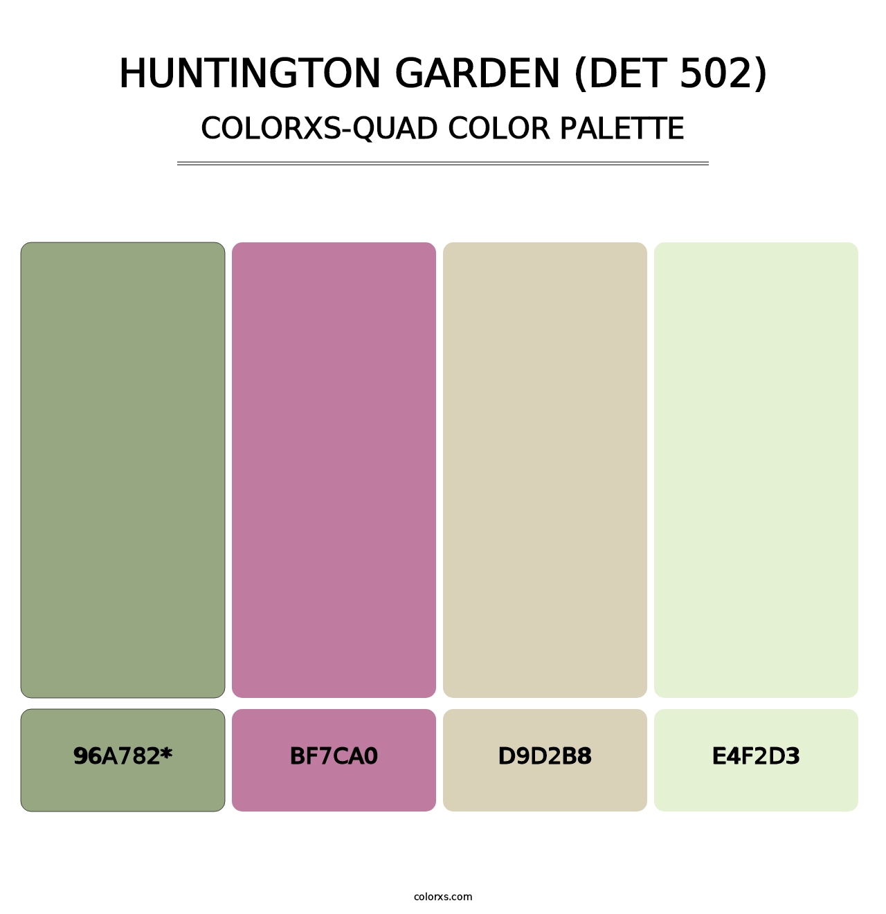 Huntington Garden (DET 502) - Colorxs Quad Palette