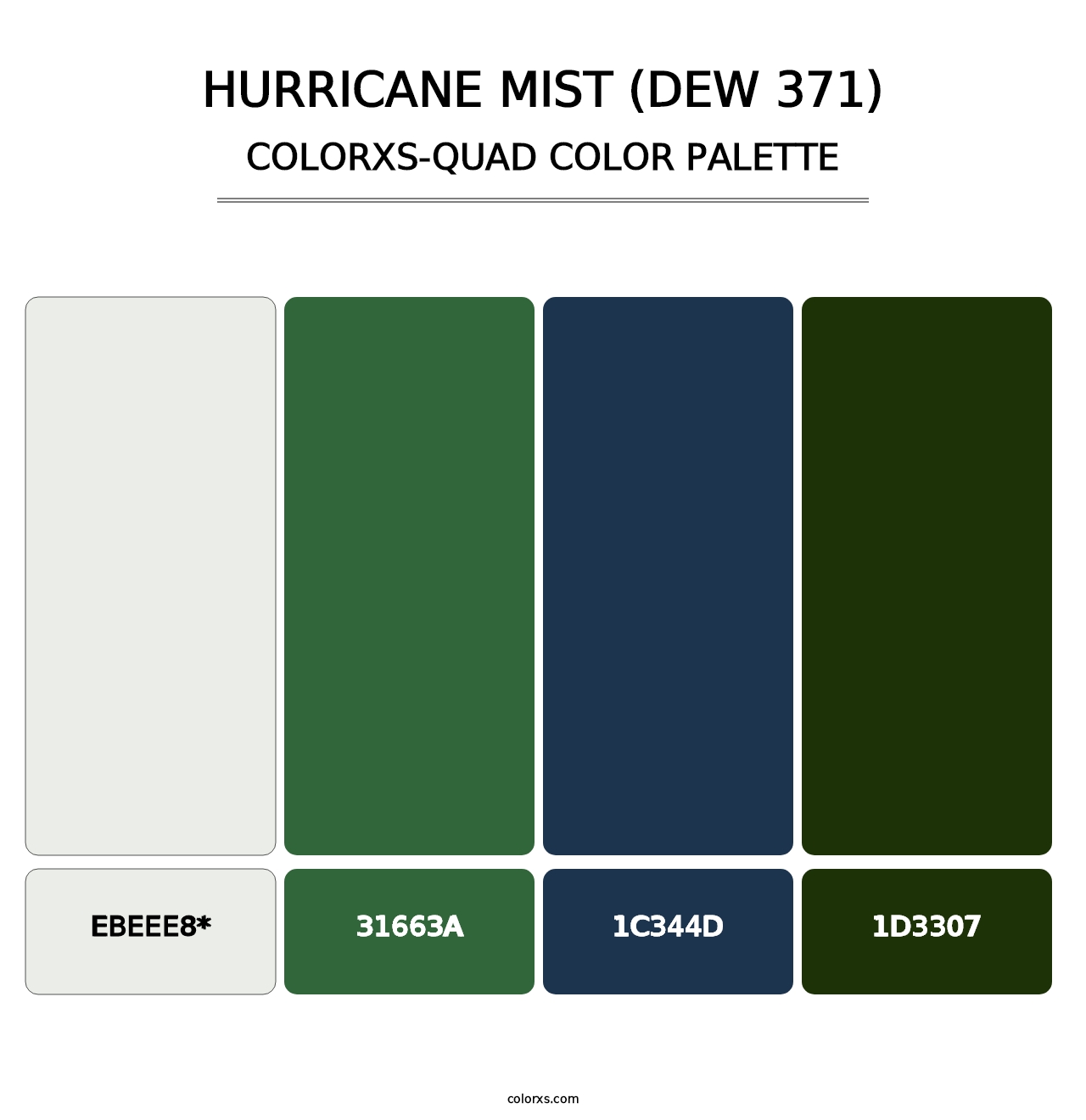 Hurricane Mist (DEW 371) - Colorxs Quad Palette