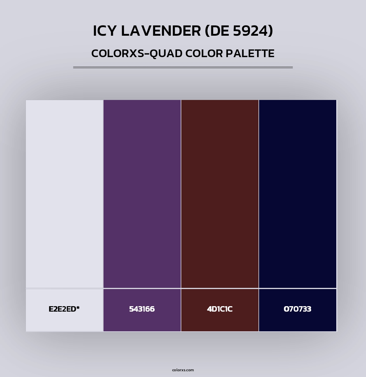Icy Lavender (DE 5924) - Colorxs Quad Palette