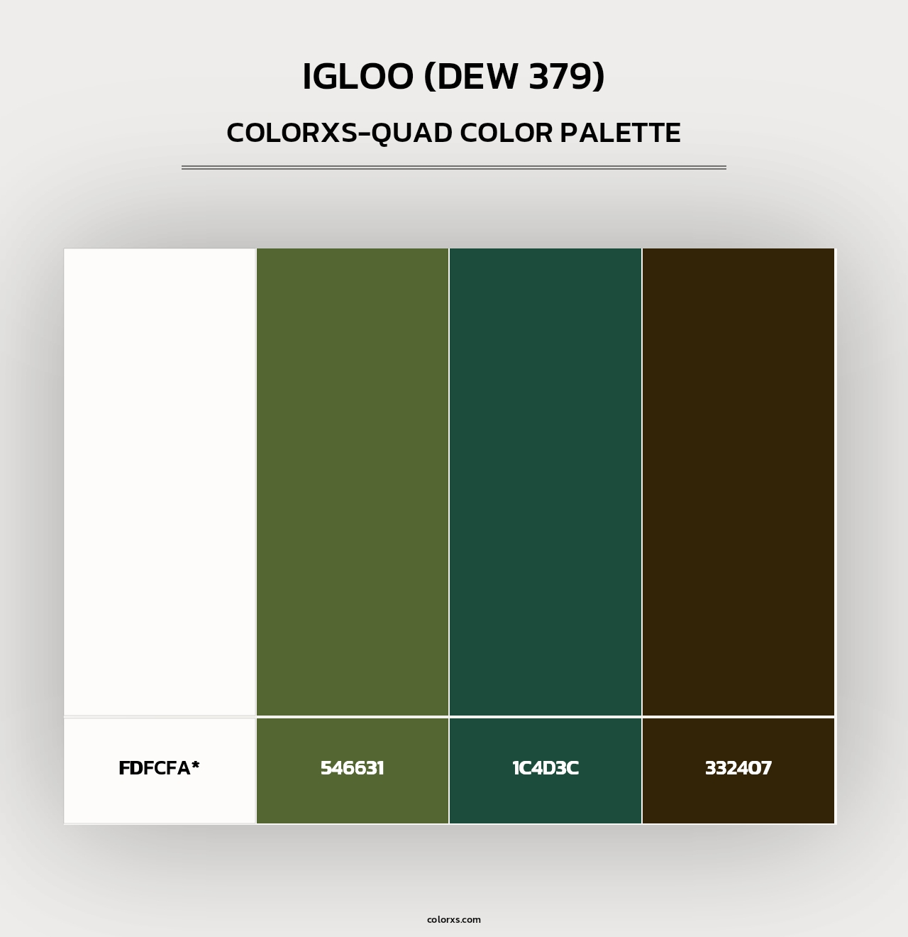 Igloo (DEW 379) - Colorxs Quad Palette
