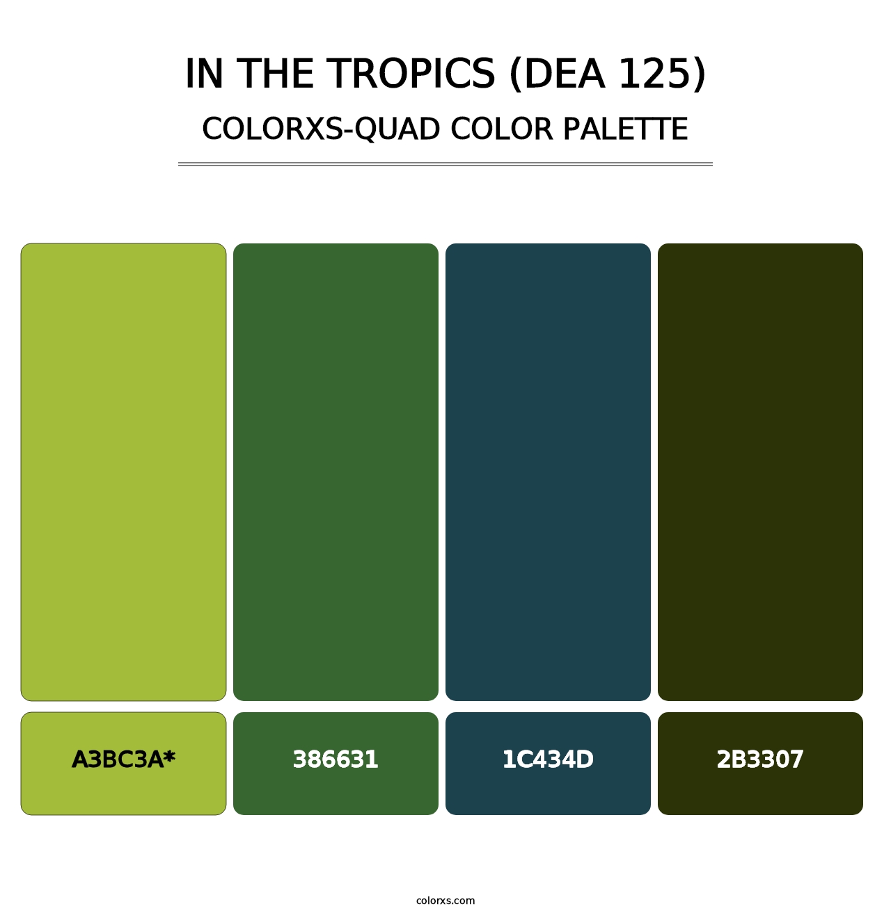 In the Tropics (DEA 125) - Colorxs Quad Palette