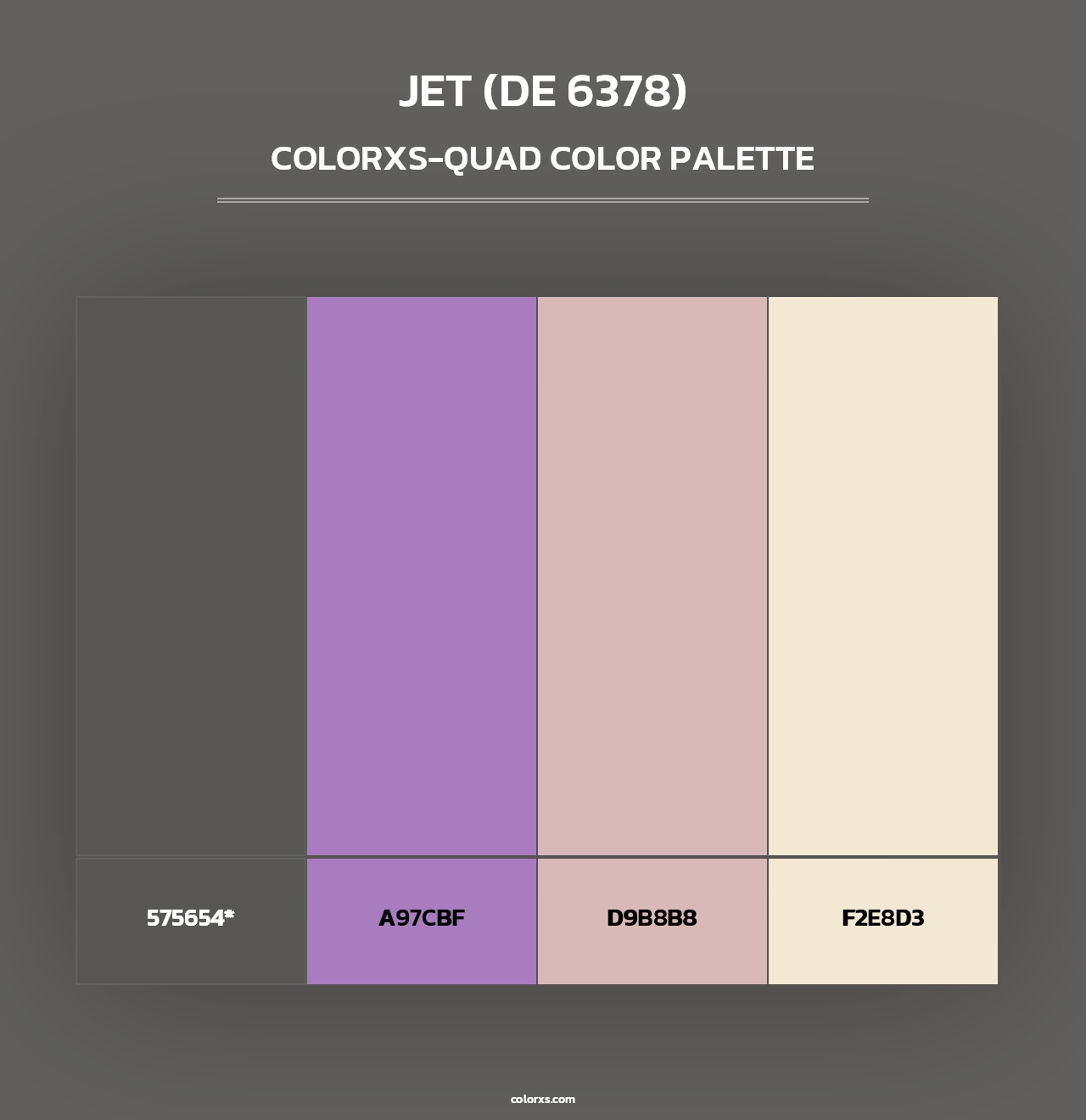 Jet (DE 6378) - Colorxs Quad Palette