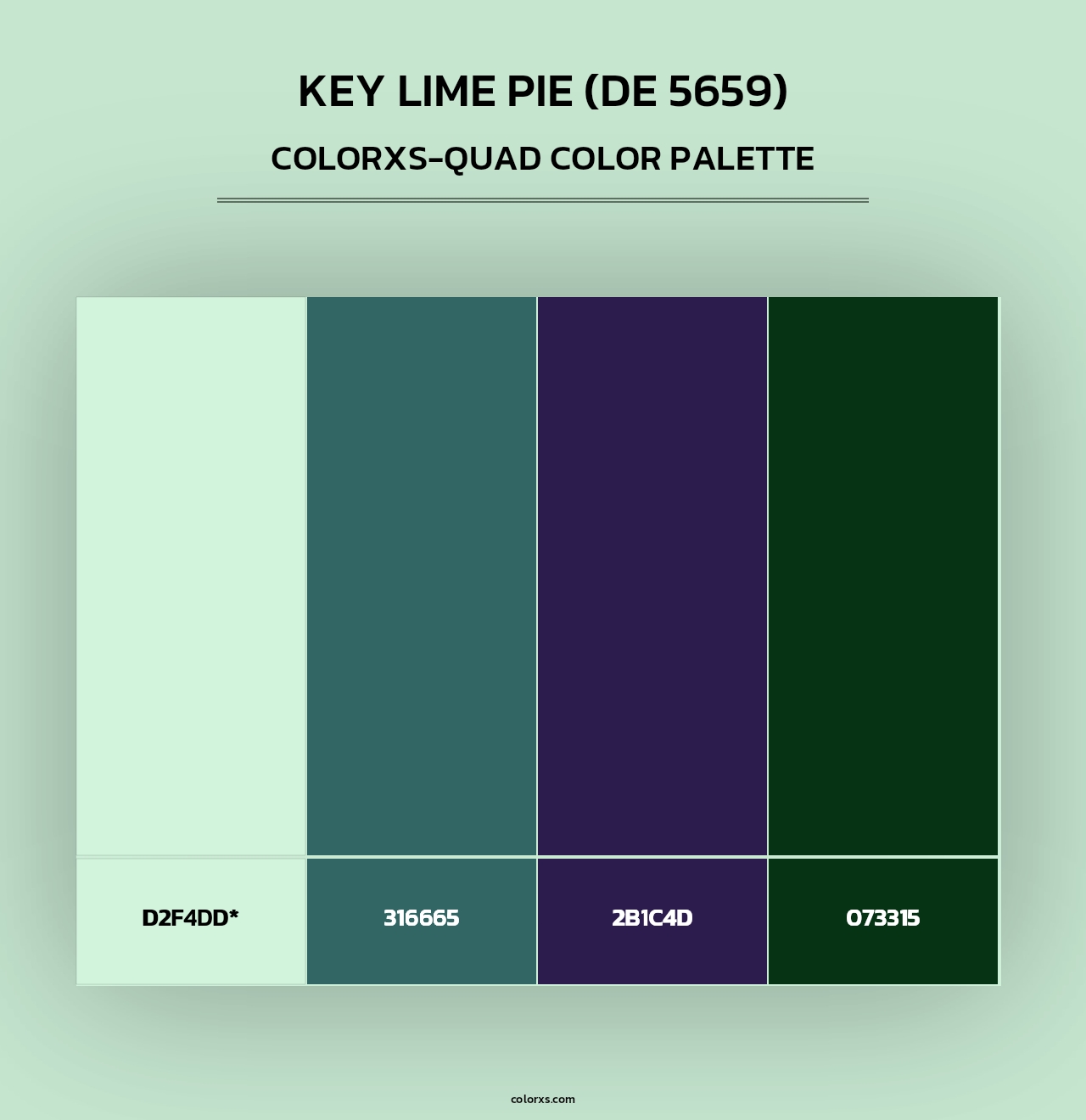 Key Lime Pie (DE 5659) - Colorxs Quad Palette
